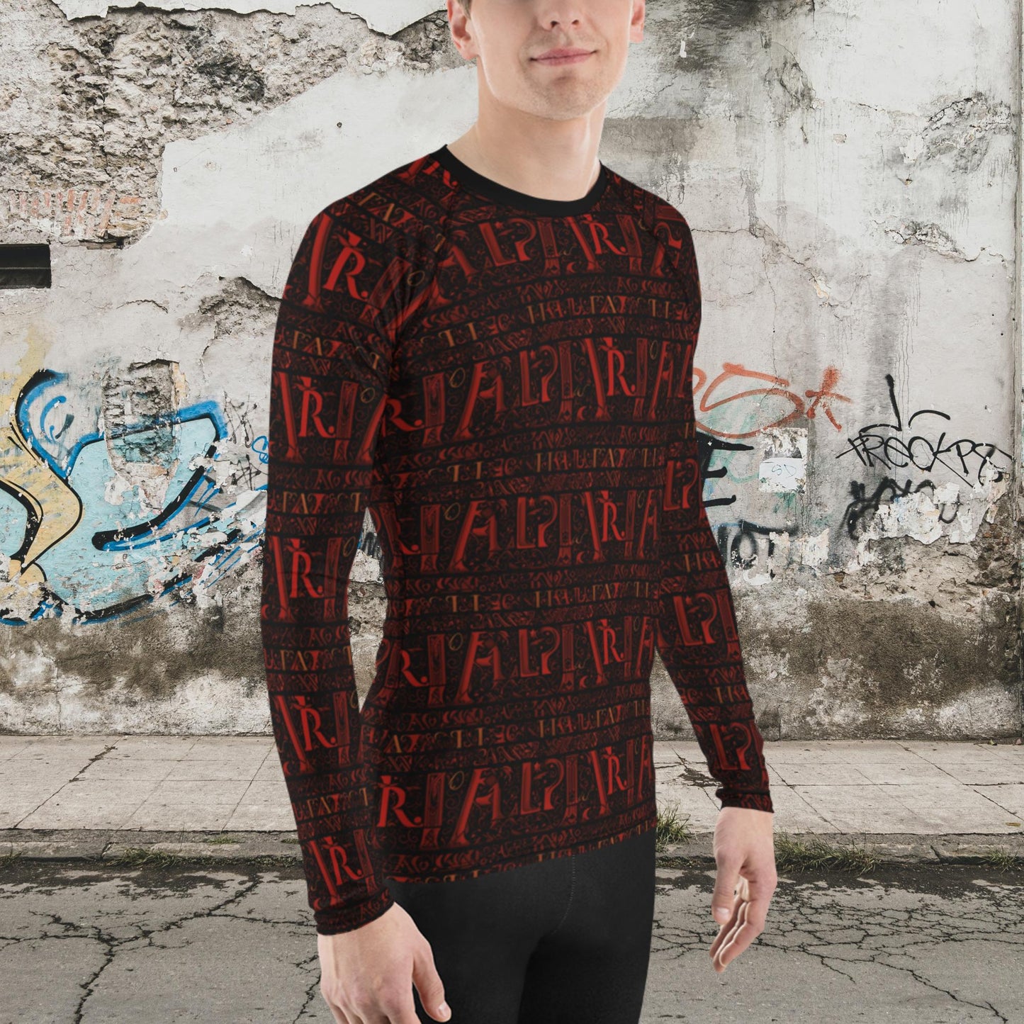 Herren-Rash-Guard - Red Letter
