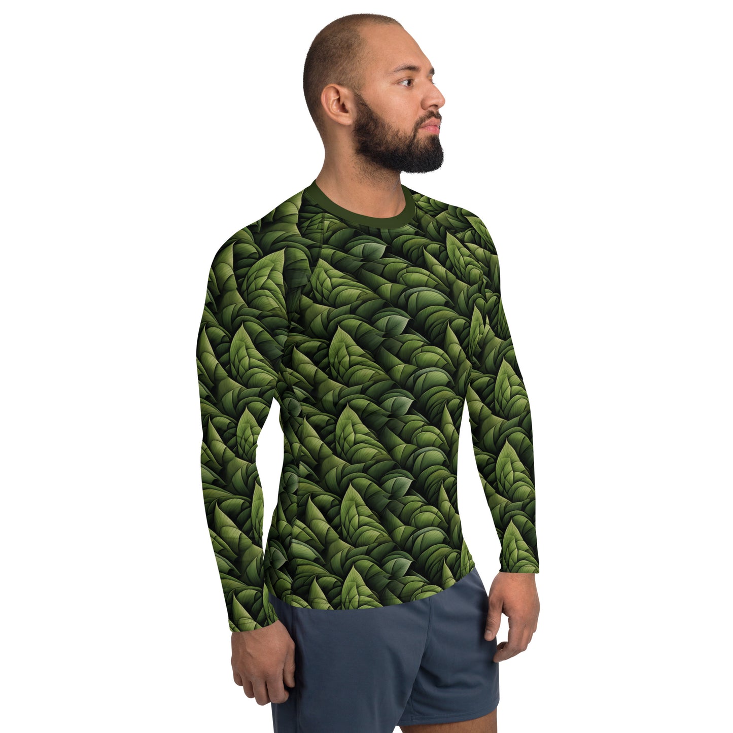 Herren-Rash-Guard - Tarnmuster Blätter