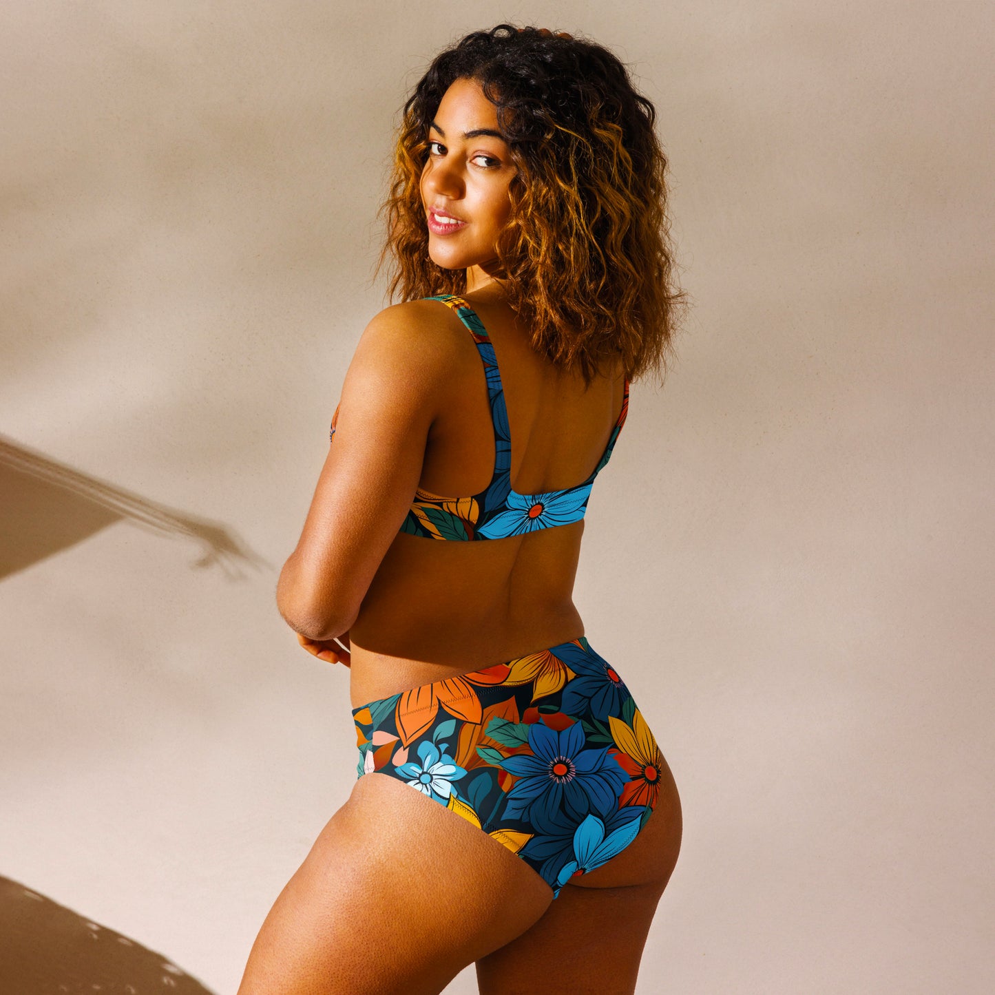 High Waist Bikini - Flower