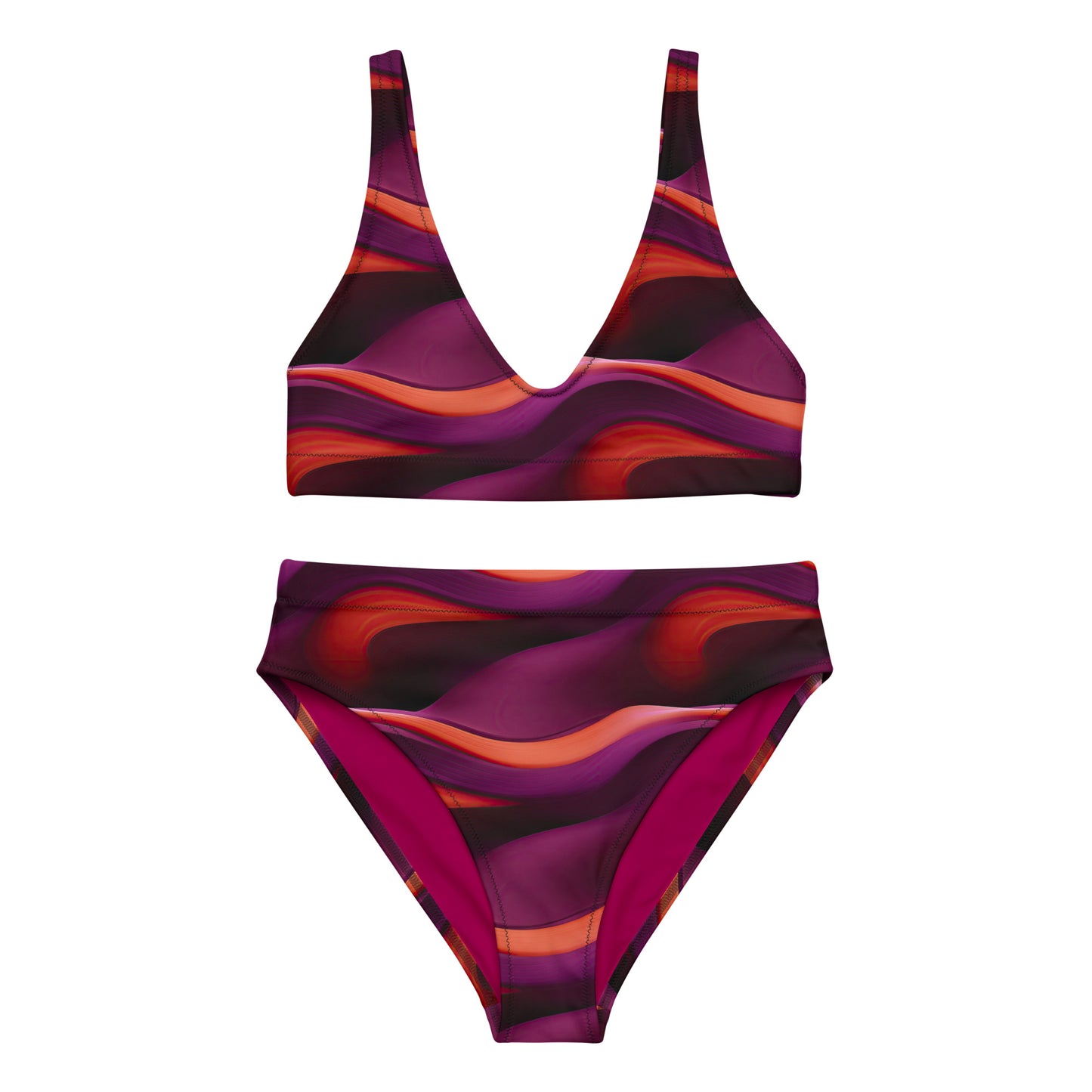 High Waist Bikini - Violette Wellen