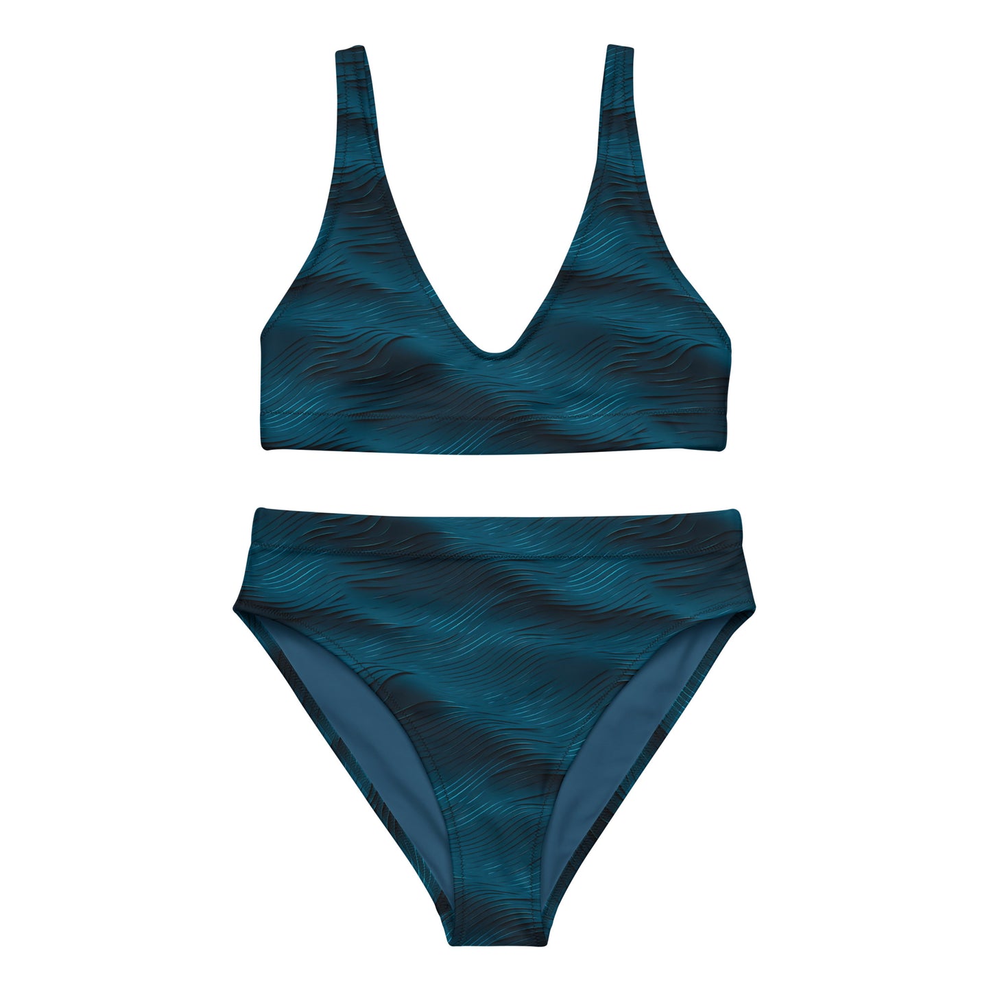 High Waist Bikini - Tiefer Ozean