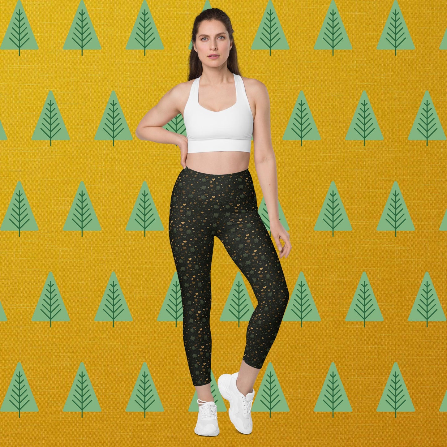 Leggings mit Taschen - Adventsherzen