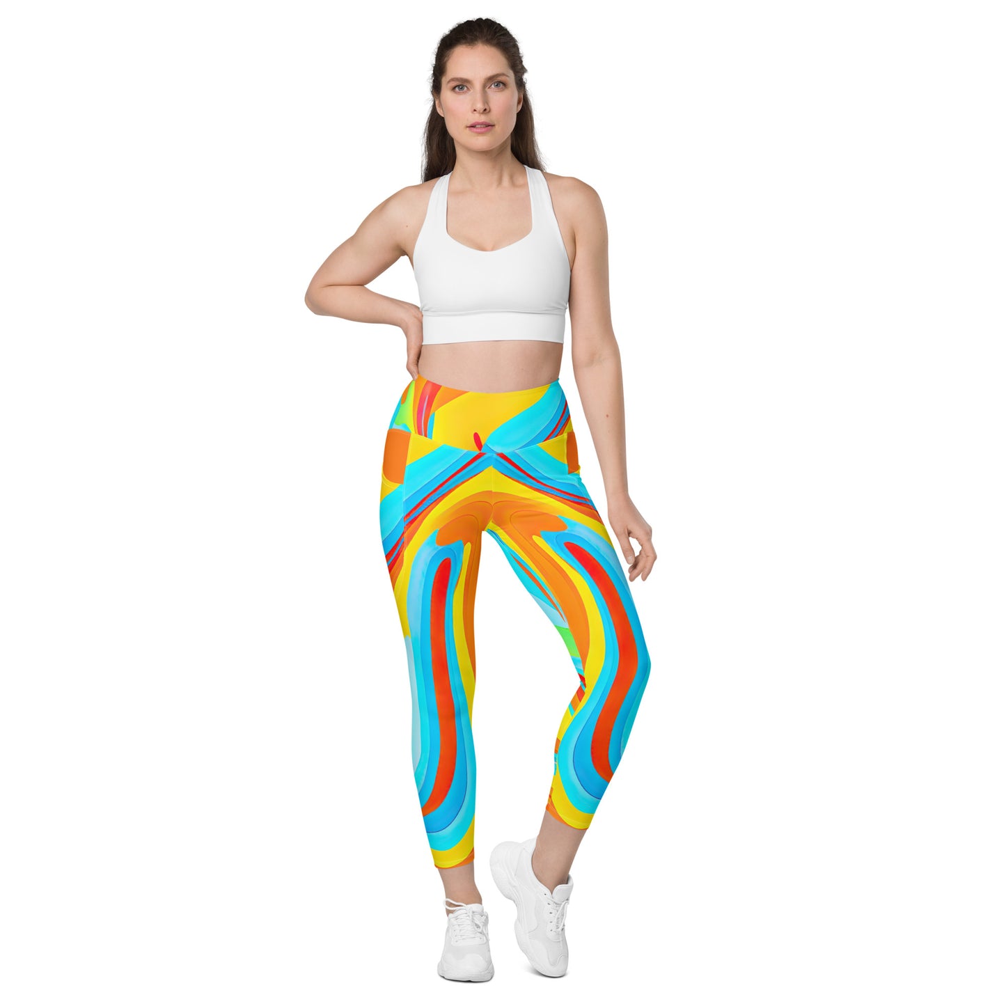 Leggings mit Taschen - Bunter Flow