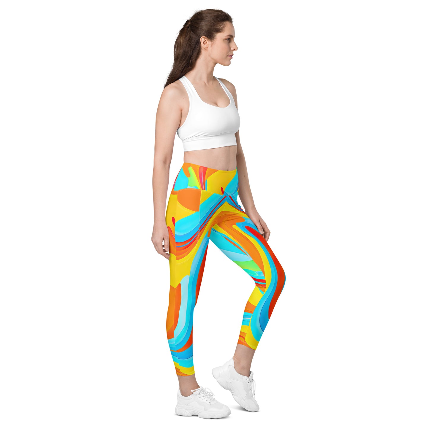 Leggings mit Taschen - Bunter Flow