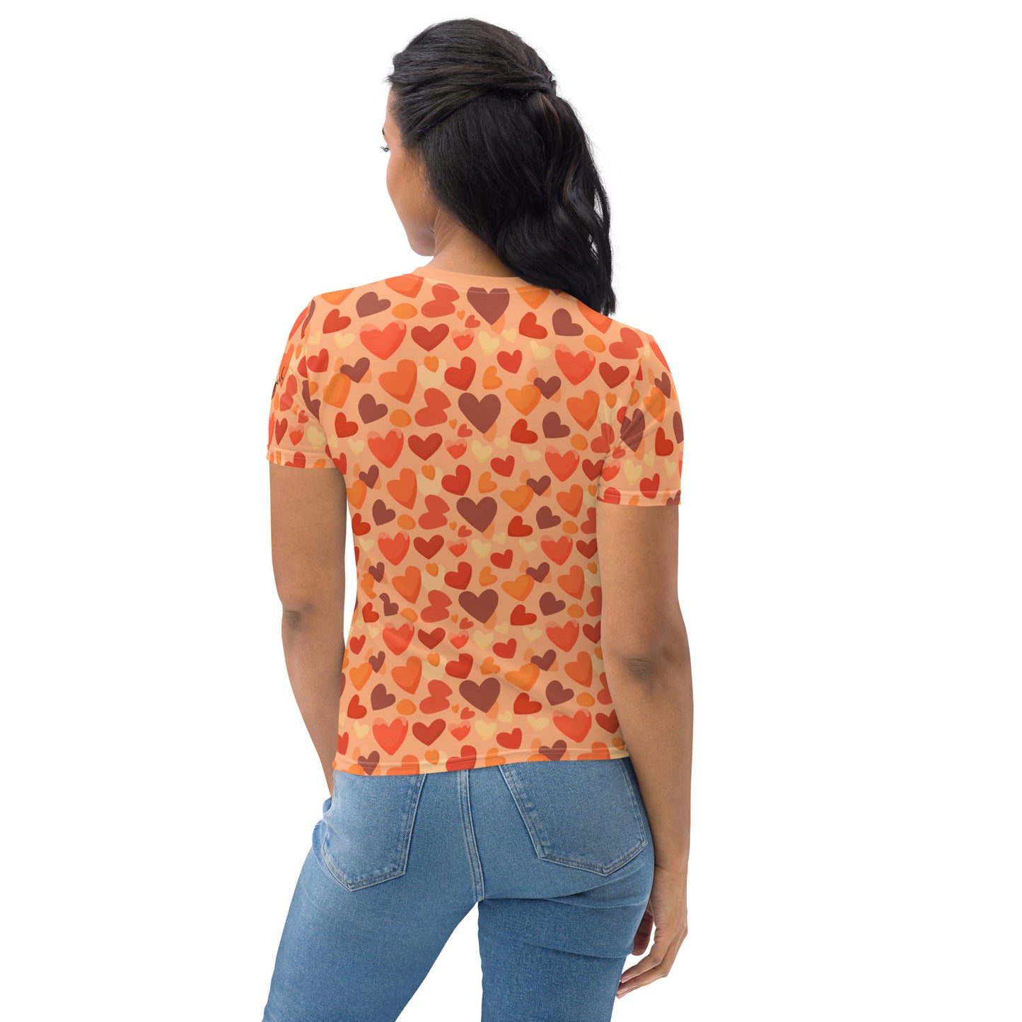 AllOver-Damen-T-Shirt - Meer aus Herzchen