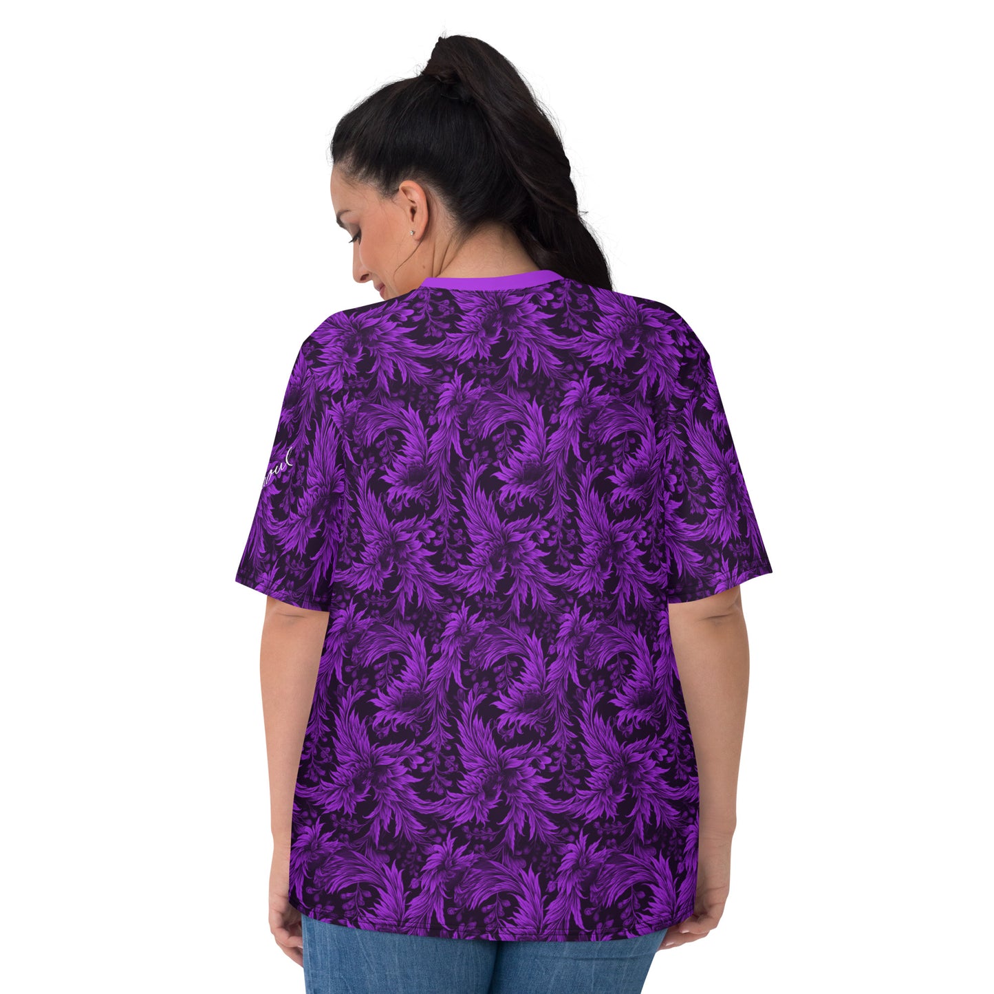 AllOver-Damen-T-Shirt - Exoticblüte-Violett