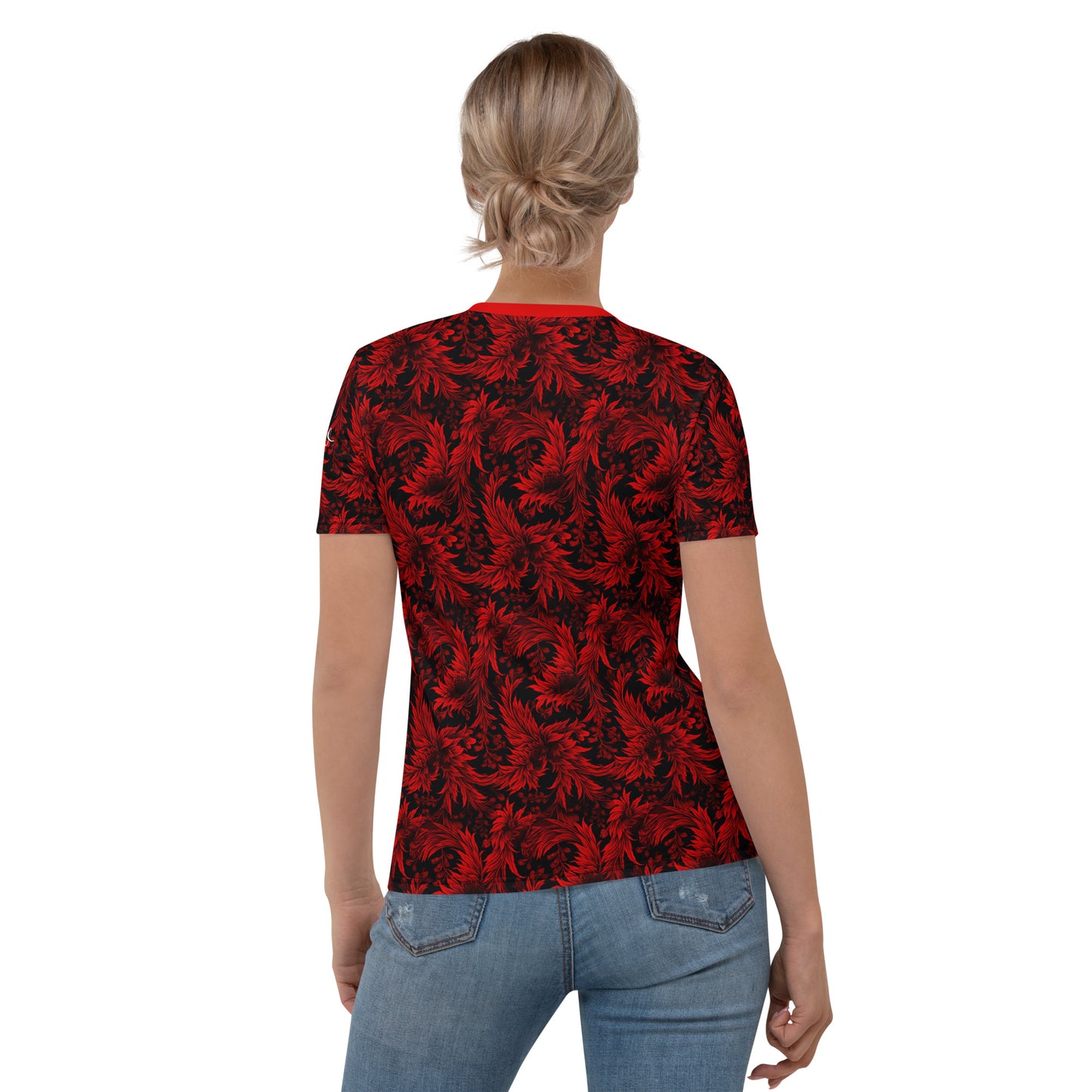 AllOver-Damen-T-Shirt - Exoticblüte-Rot