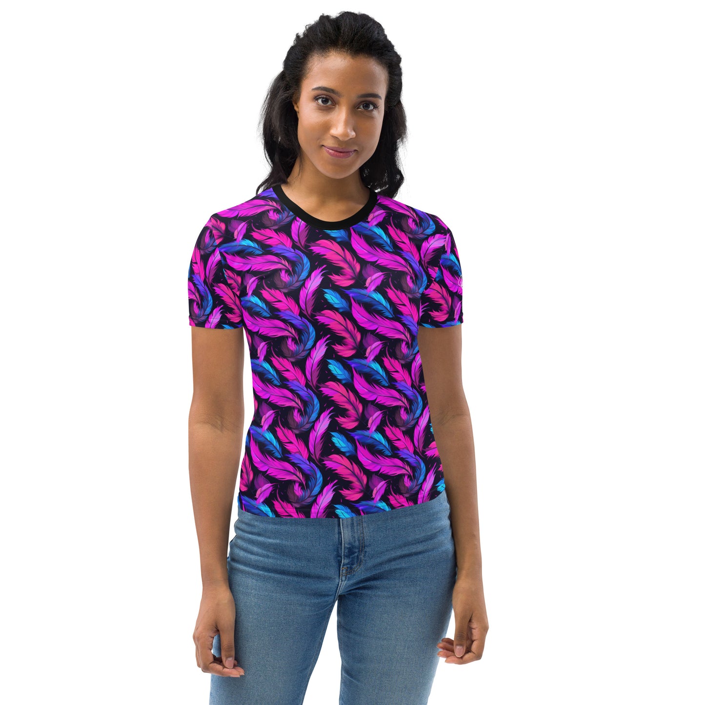 AllOver-Damen-T-Shirt - karibische Federn