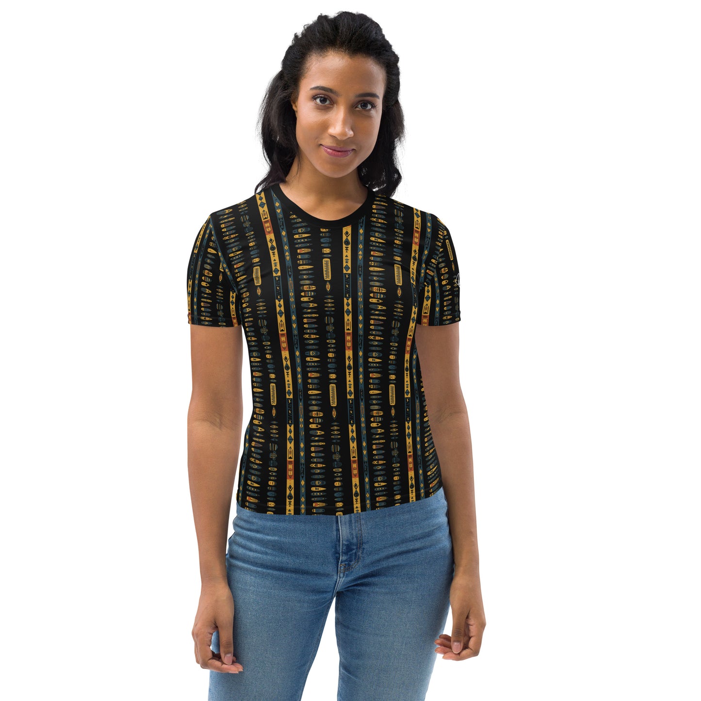 AllOver-Damen-T-Shirt - buntes Afrika