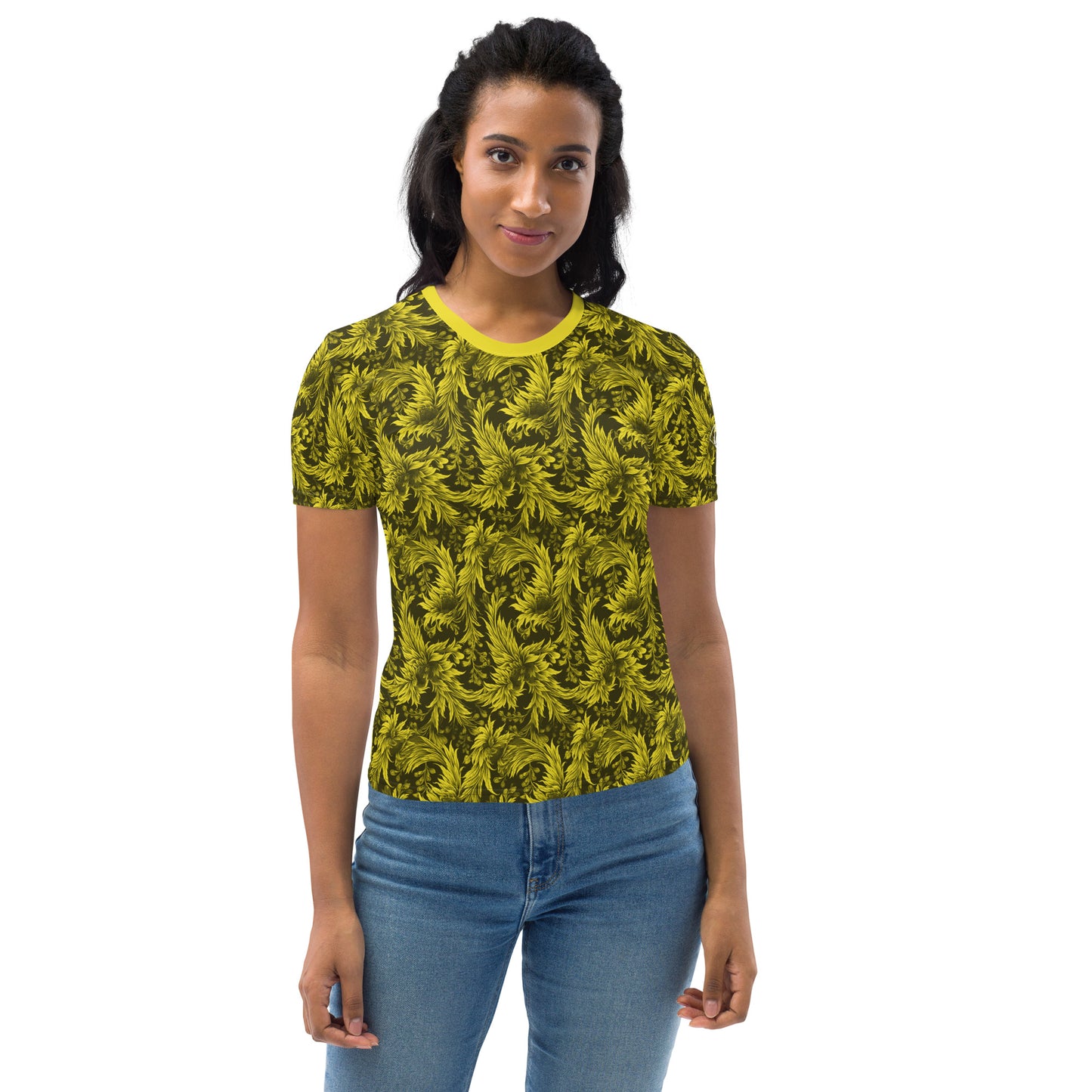 AllOver-Damen-T-Shirt - Exoticblüte-Gelb
