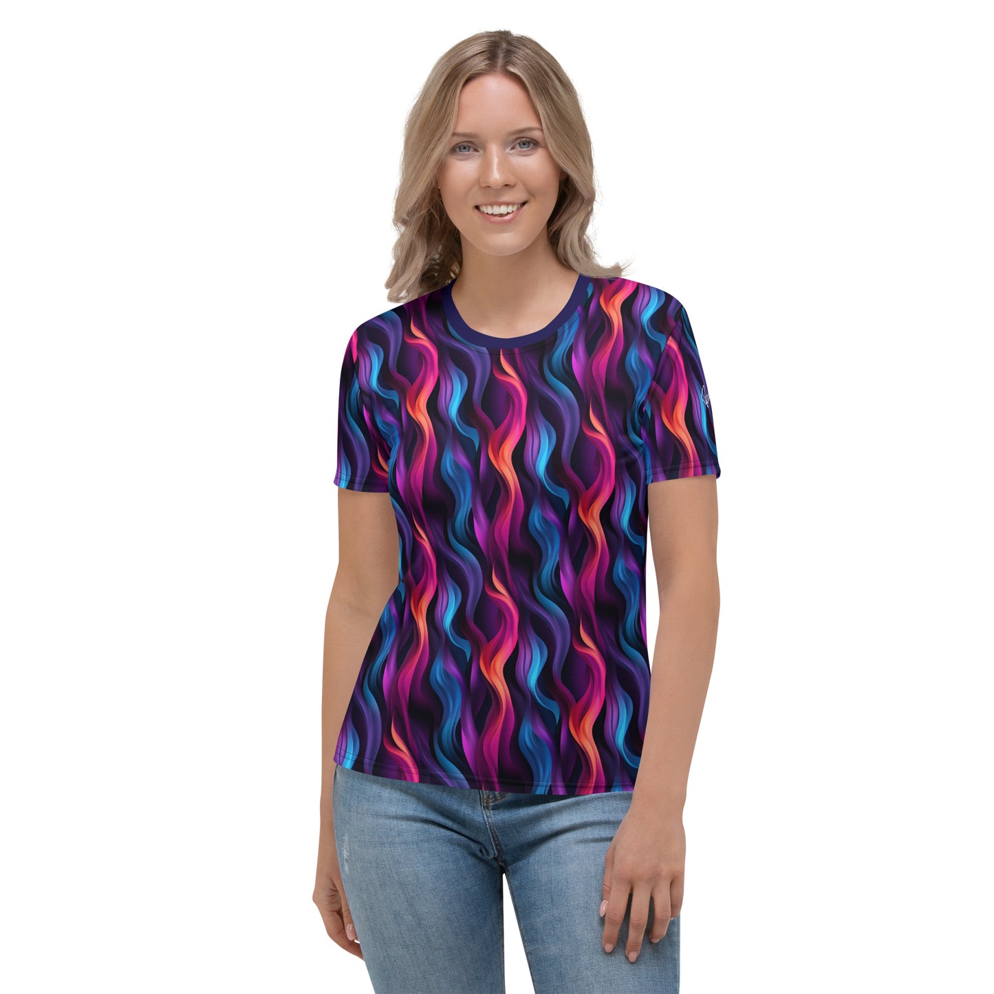 AllOver-Damen-T-Shirt - Feuerwellen