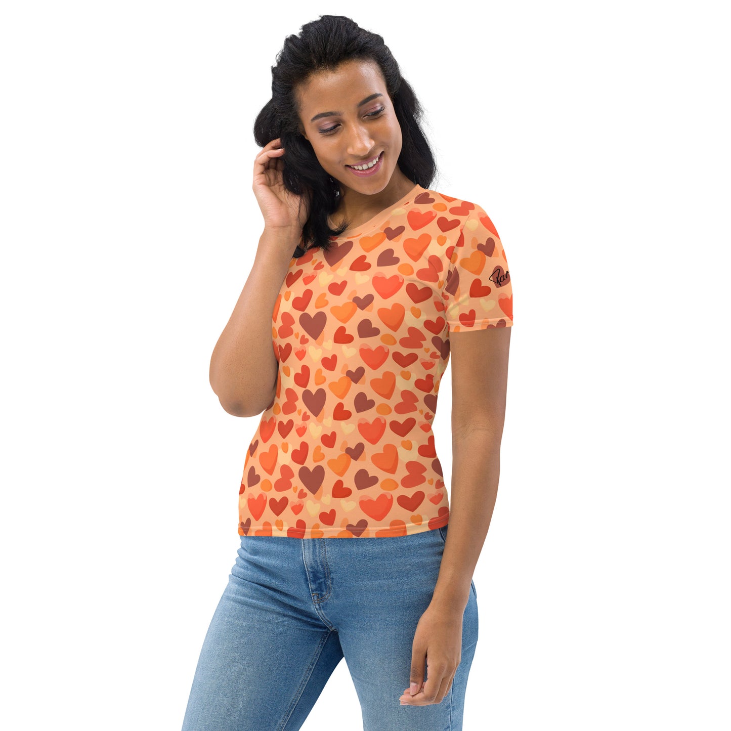 AllOver-Damen-T-Shirt - Meer aus Herzchen