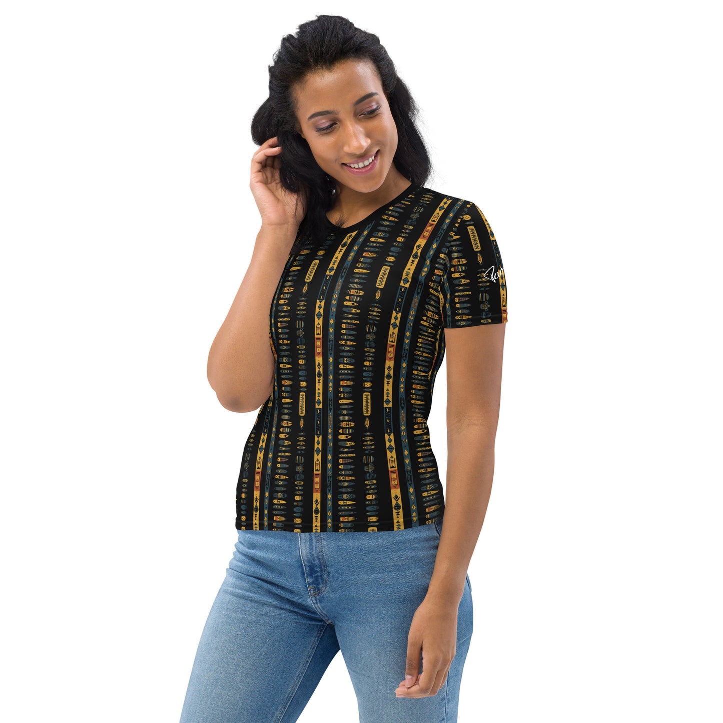 AllOver-Damen-T-Shirt - buntes Afrika