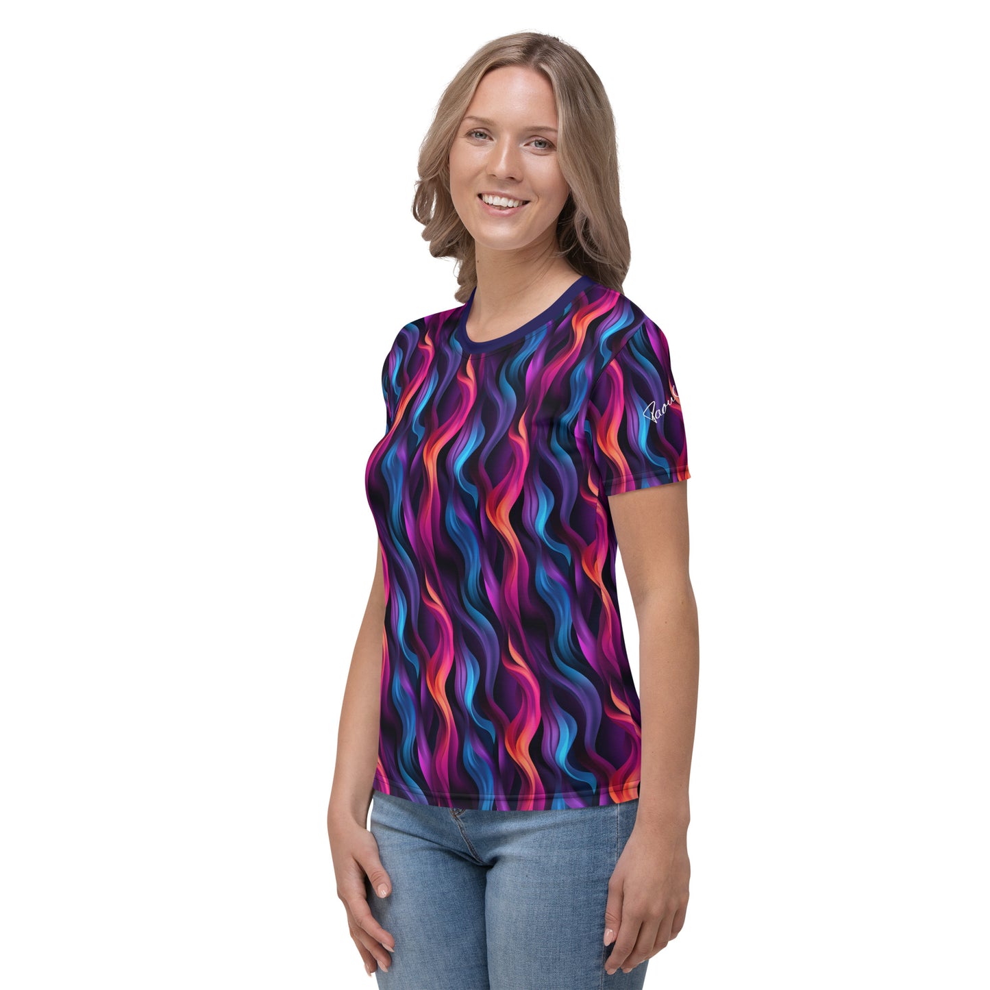 AllOver-Damen-T-Shirt - Feuerwellen