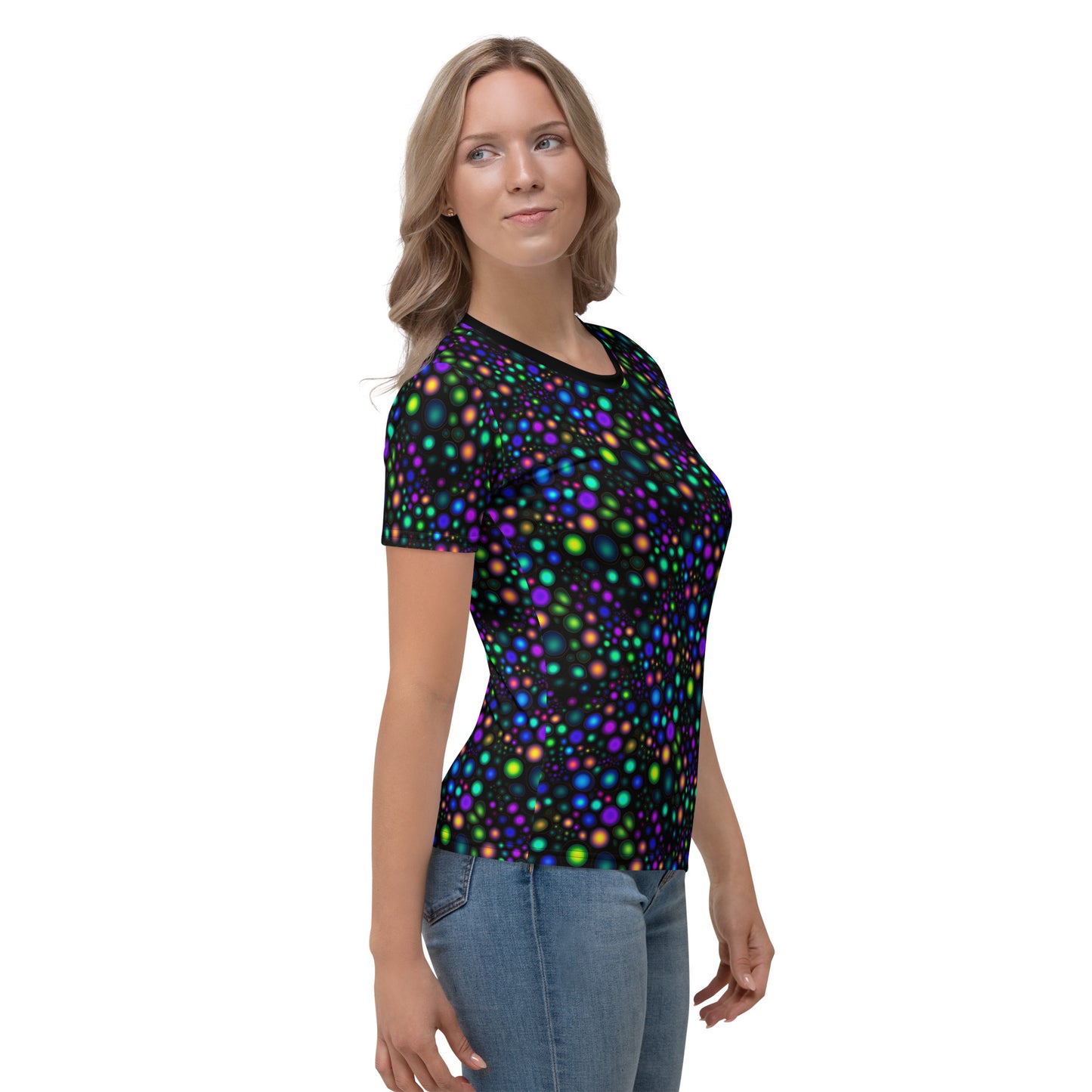 AllOver-Damen-T-Shirt - Leuchtpunkte