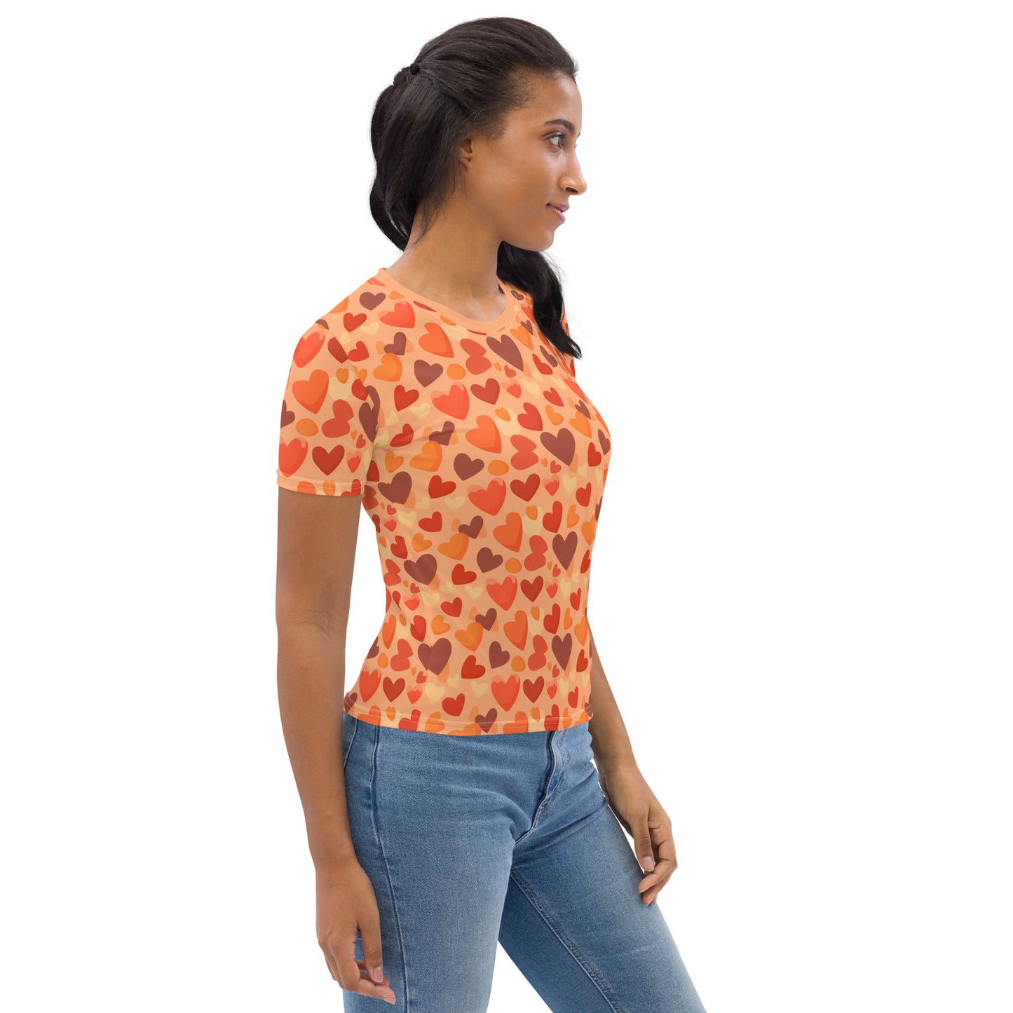 AllOver-Damen-T-Shirt - Meer aus Herzchen