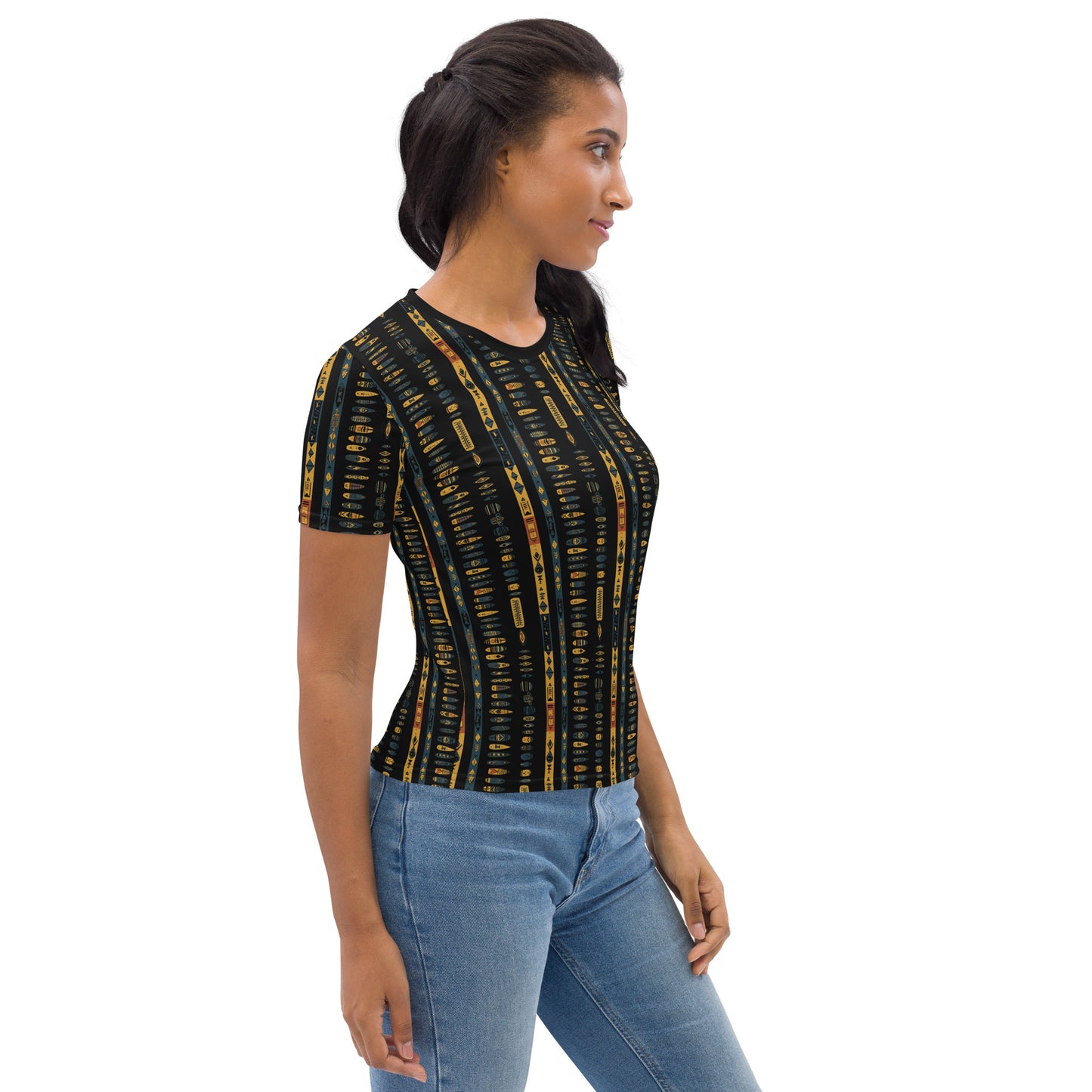 AllOver-Damen-T-Shirt - buntes Afrika