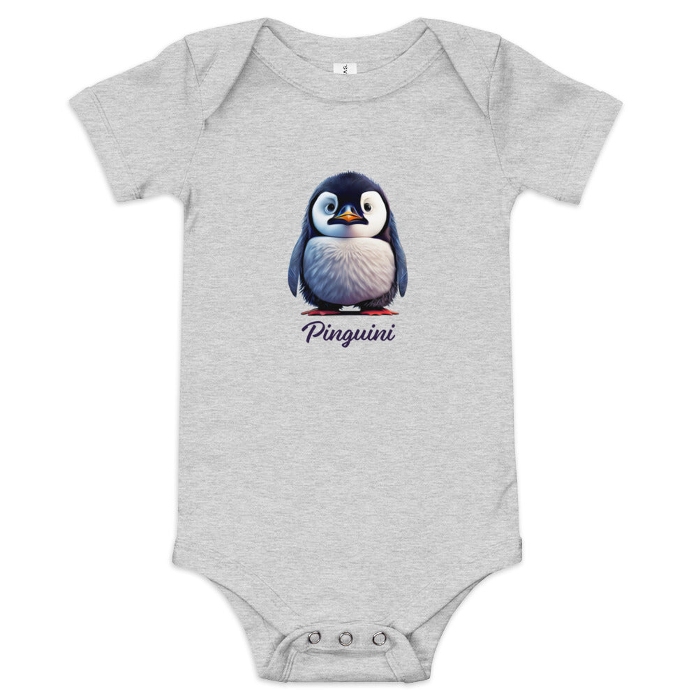 Kurzärmliger Baby-Einteiler - Pinguini