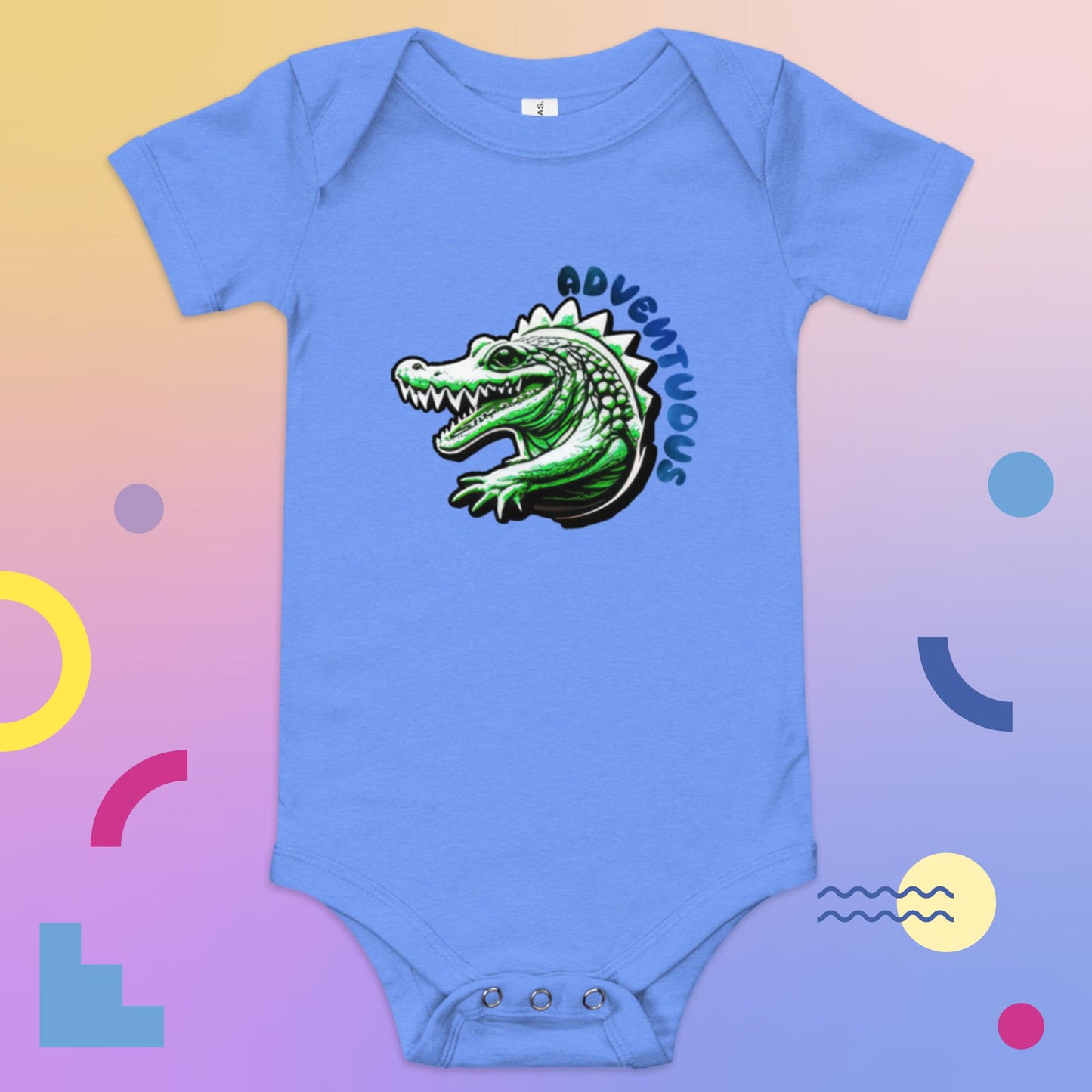 Kurzärmliger Baby-Einteiler - Aligator-Adventuous