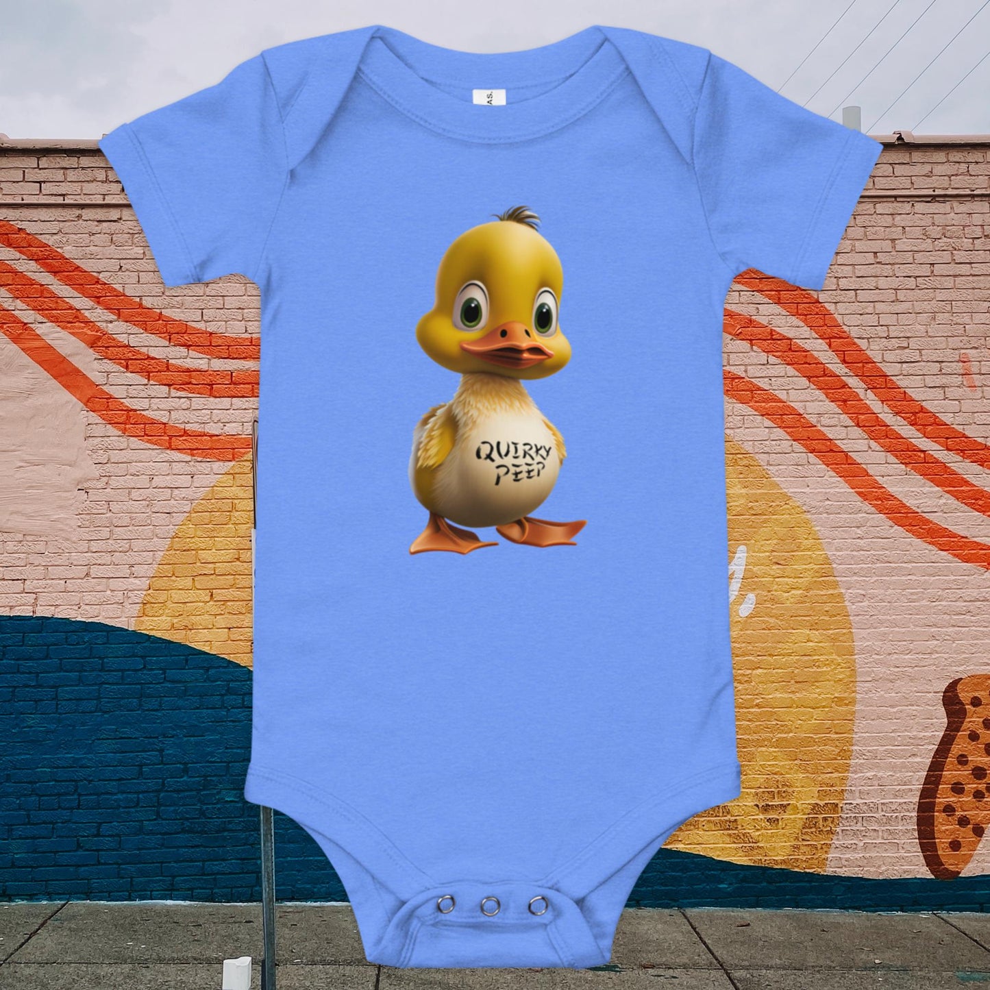 Kurzärmliger Baby-Einteiler - Quirky Peep