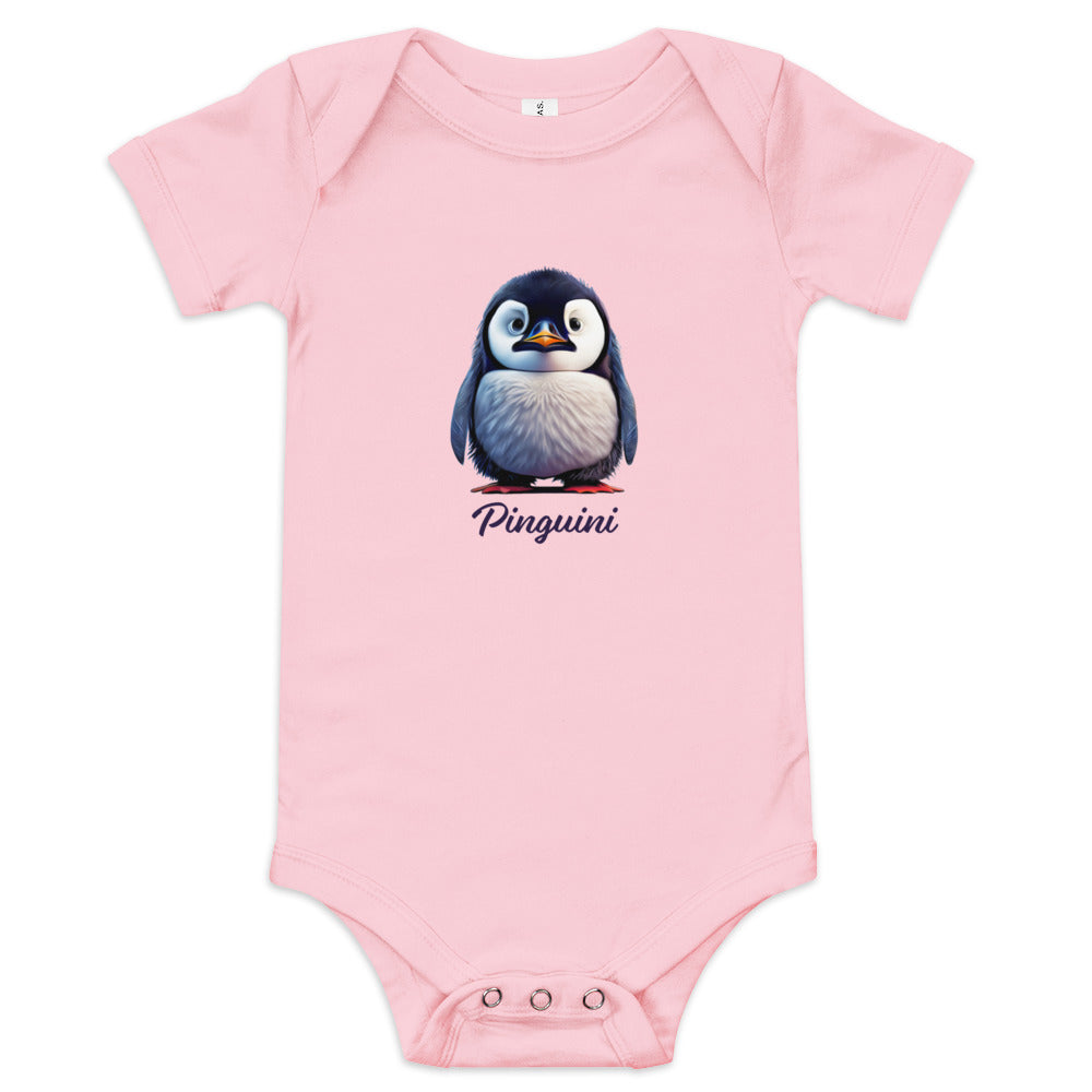 Kurzärmliger Baby-Einteiler - Pinguini