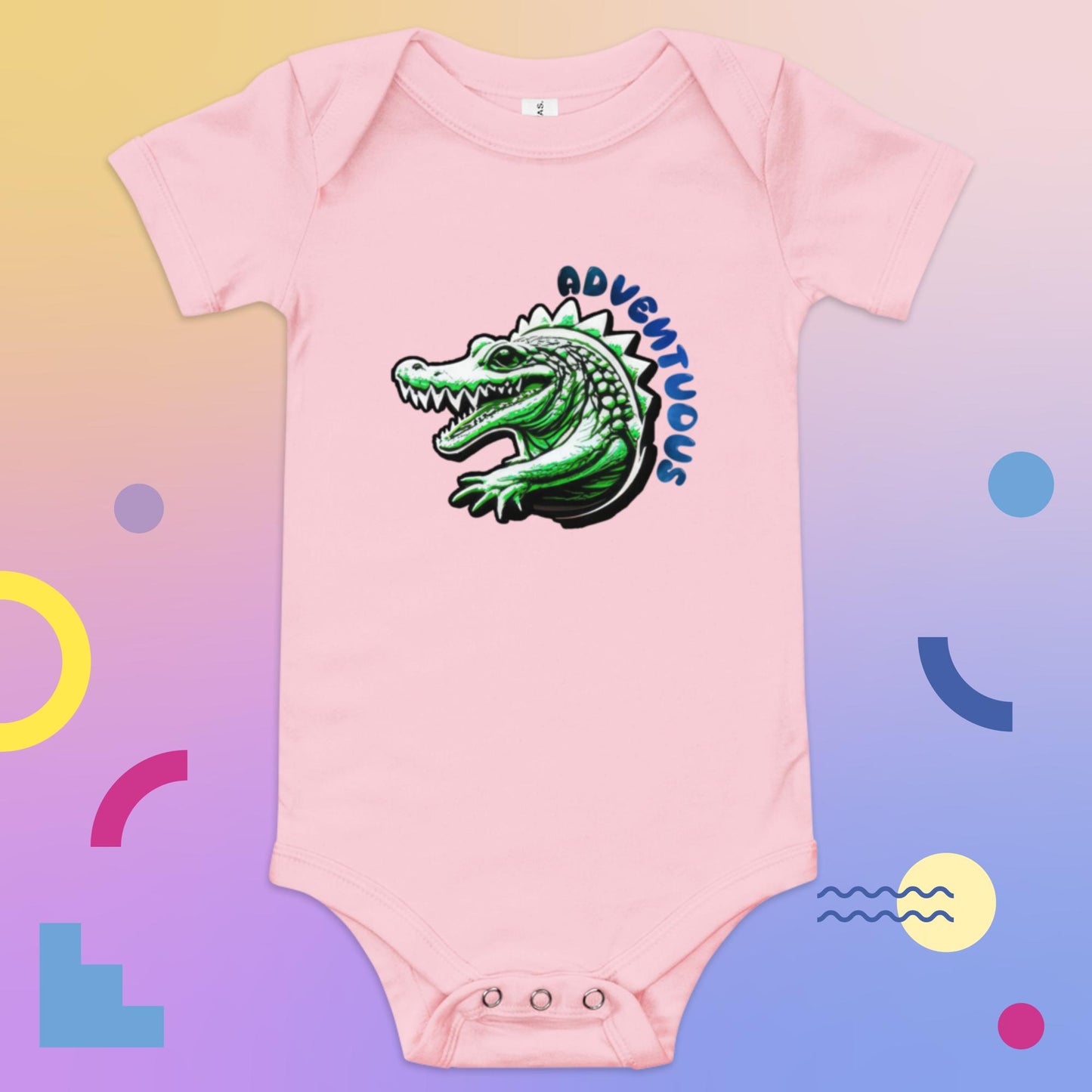 Kurzärmliger Baby-Einteiler - Aligator-Adventuous