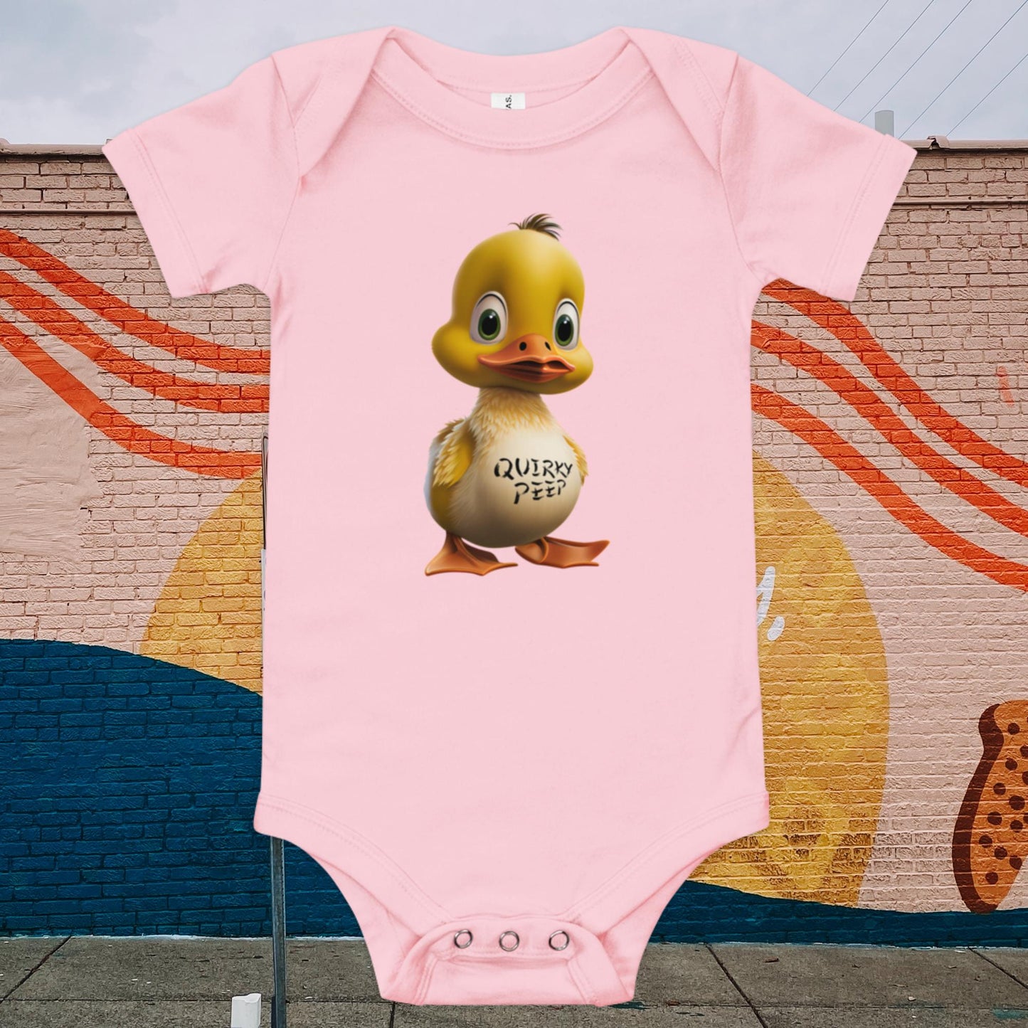 Kurzärmliger Baby-Einteiler - Quirky Peep