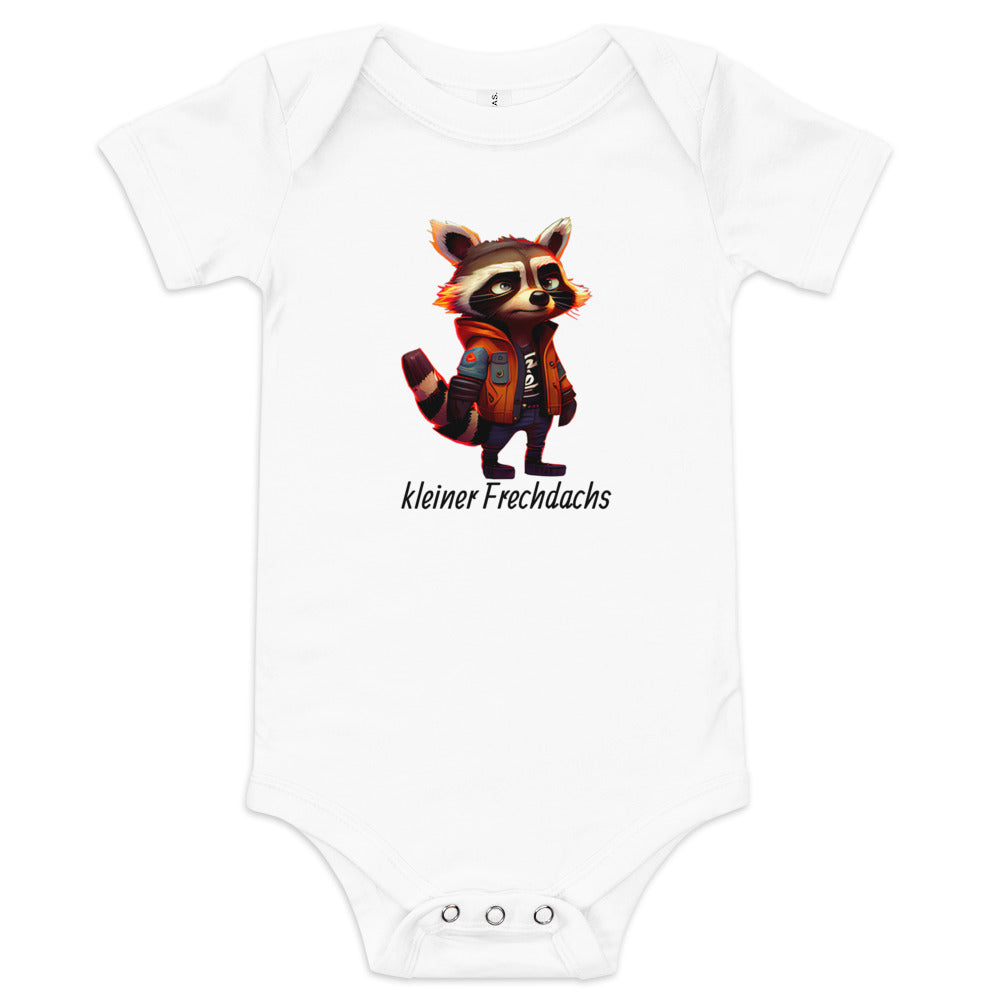 Kurzärmliger Baby-Einteiler - kleiner Frechdachs