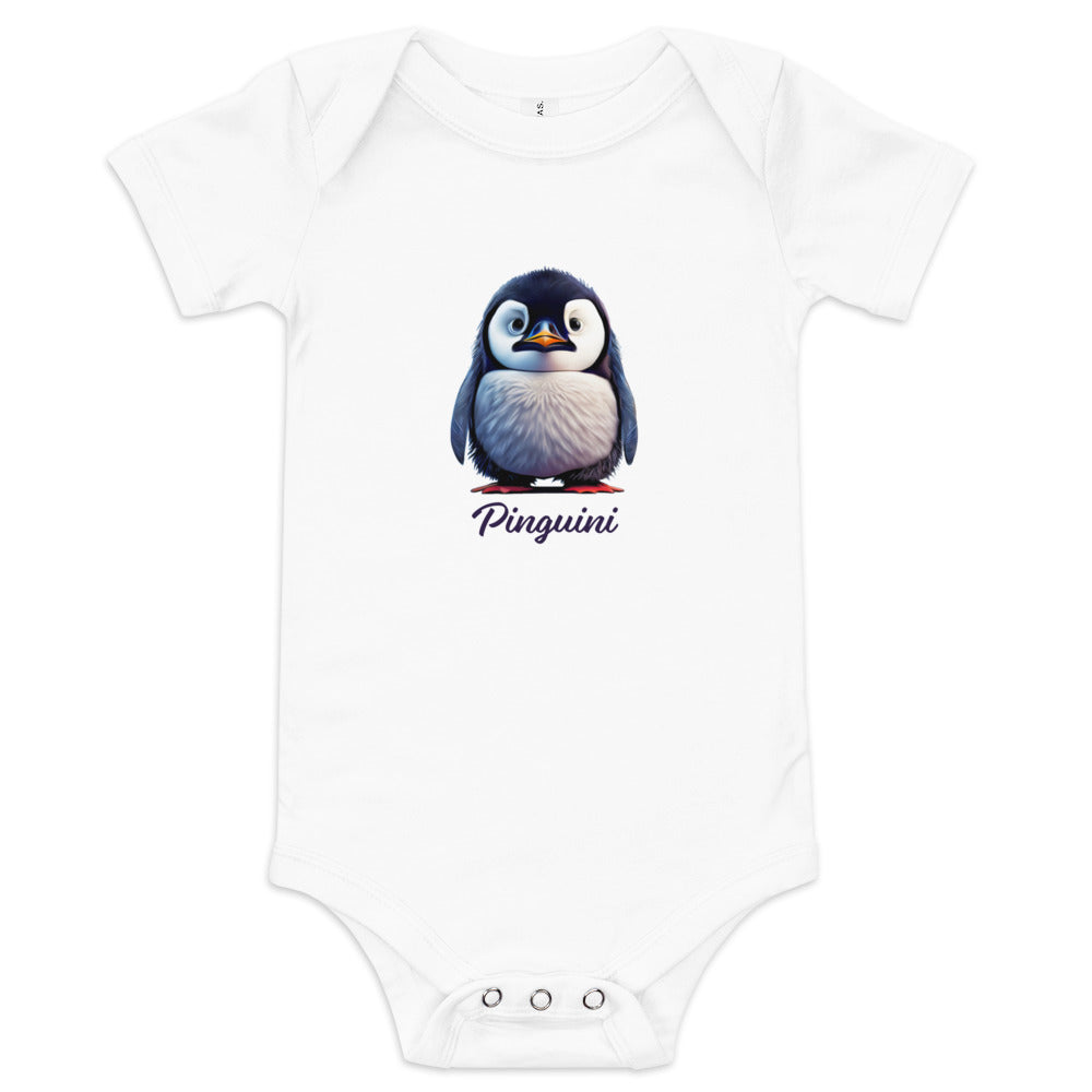 Kurzärmliger Baby-Einteiler - Pinguini