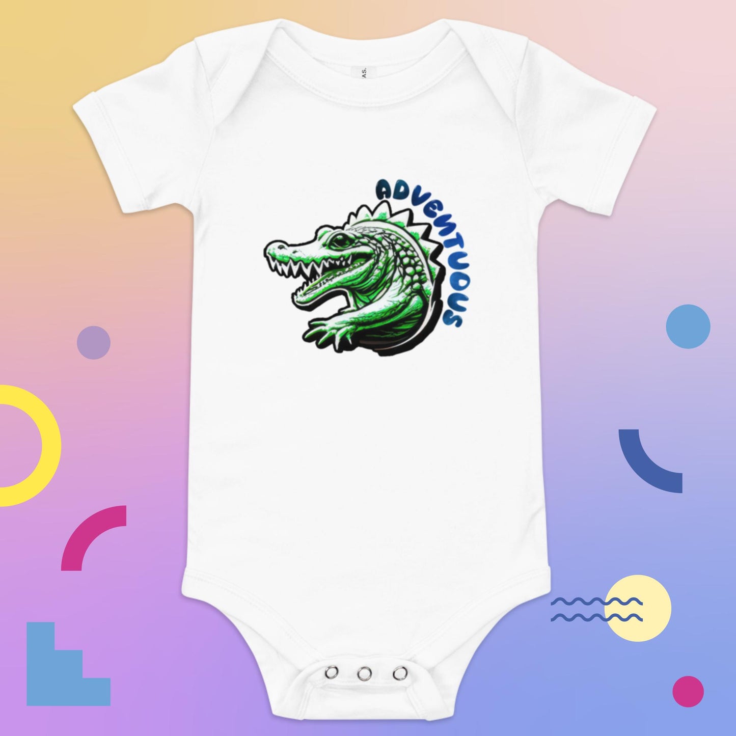 Kurzärmliger Baby-Einteiler - Aligator-Adventuous