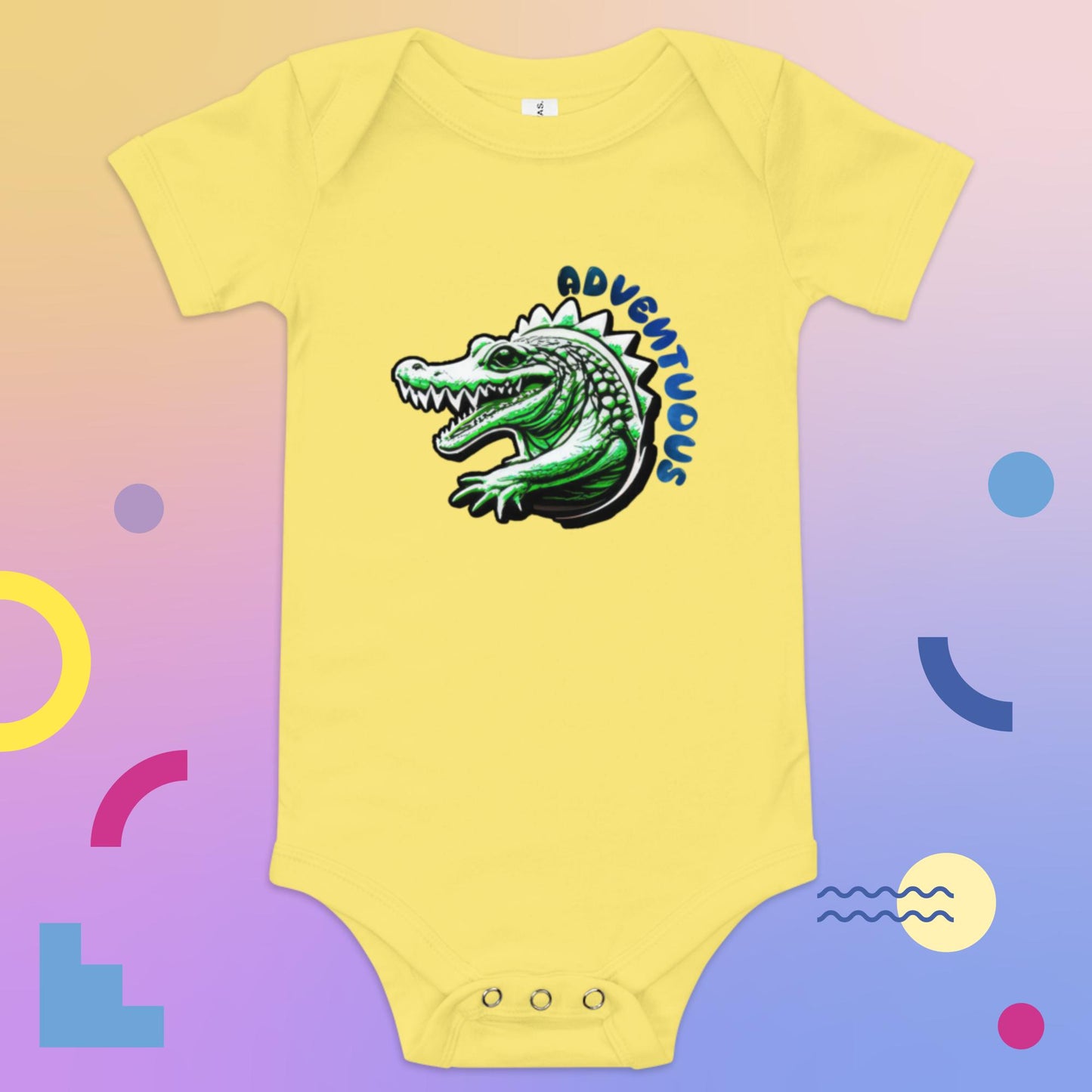 Kurzärmliger Baby-Einteiler - Aligator-Adventuous