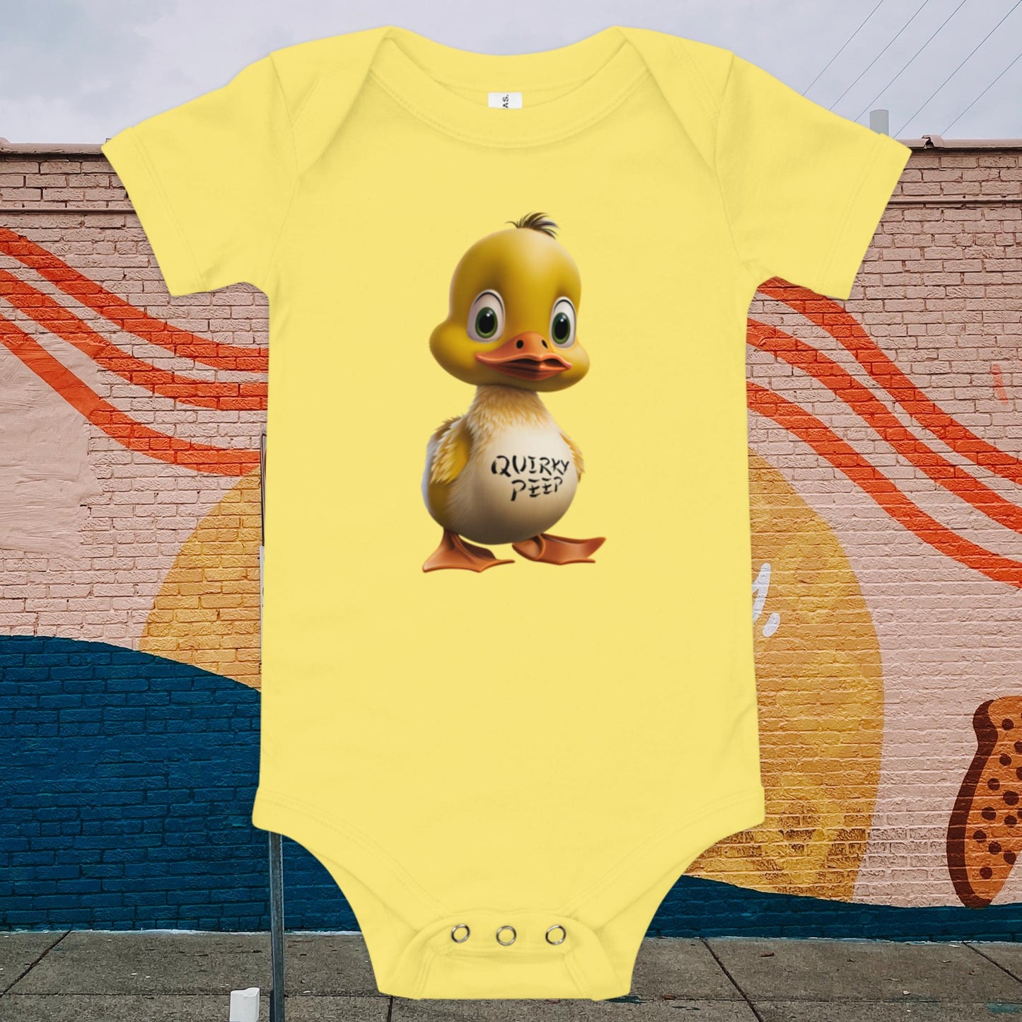 Kurzärmliger Baby-Einteiler - Quirky Peep
