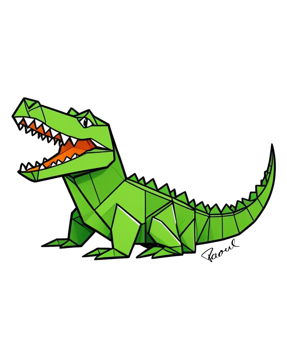 DryBlend® T-Shirt - Origami das Krokodil
