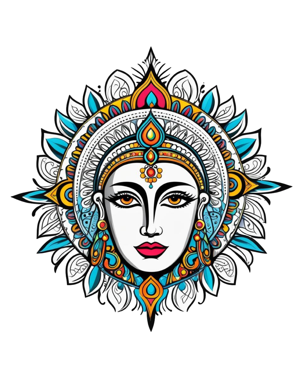 Lockeres Damen-T-Shirt - indische Figur