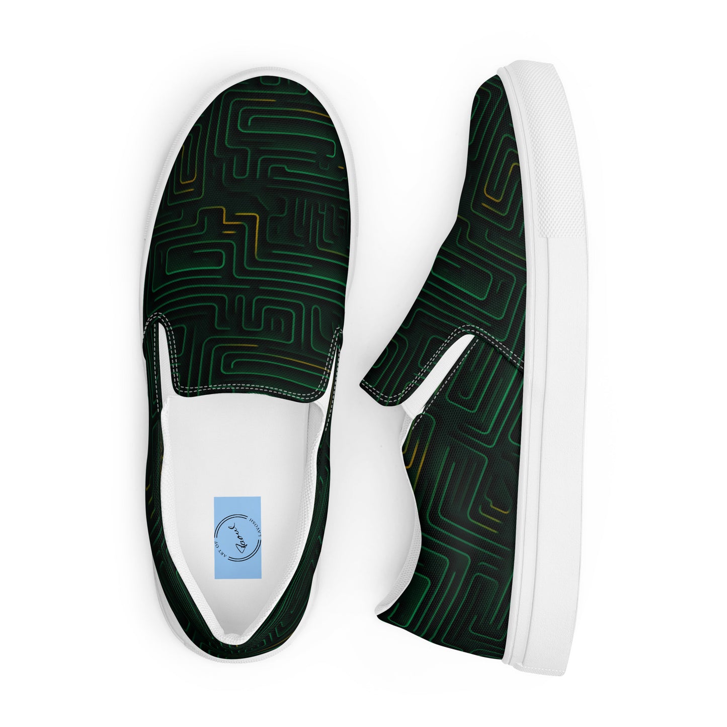 Herren-Canvas-Slipper - Green Cyber
