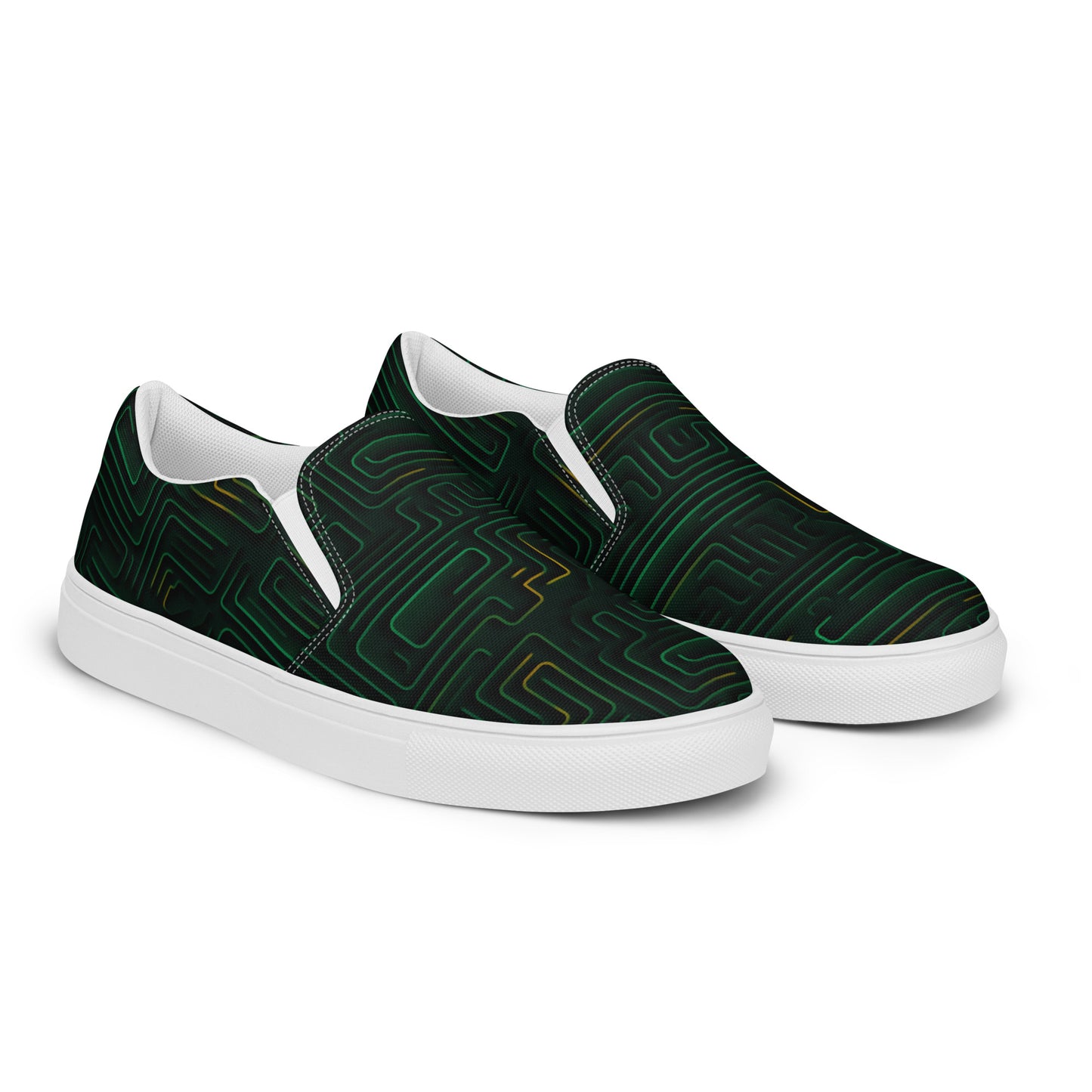 Herren-Canvas-Slipper - Green Cyber
