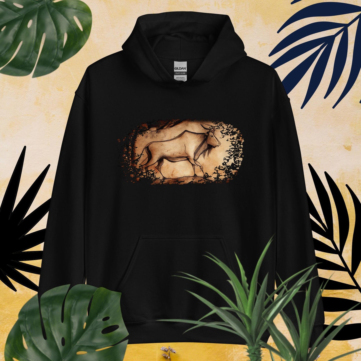 Herren-Kapuzenpullover - Höhlenmalerei