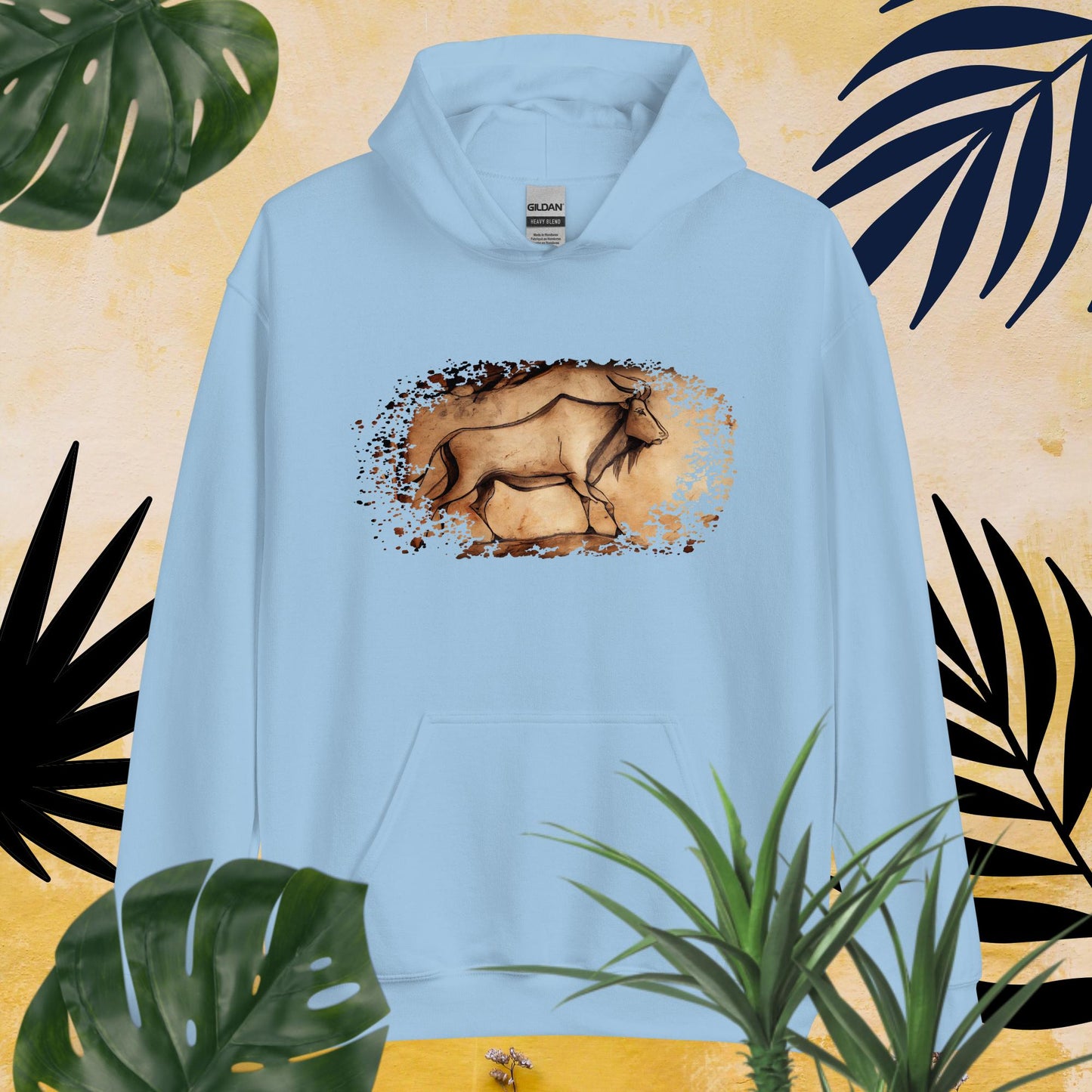 Herren-Kapuzenpullover - Höhlenmalerei