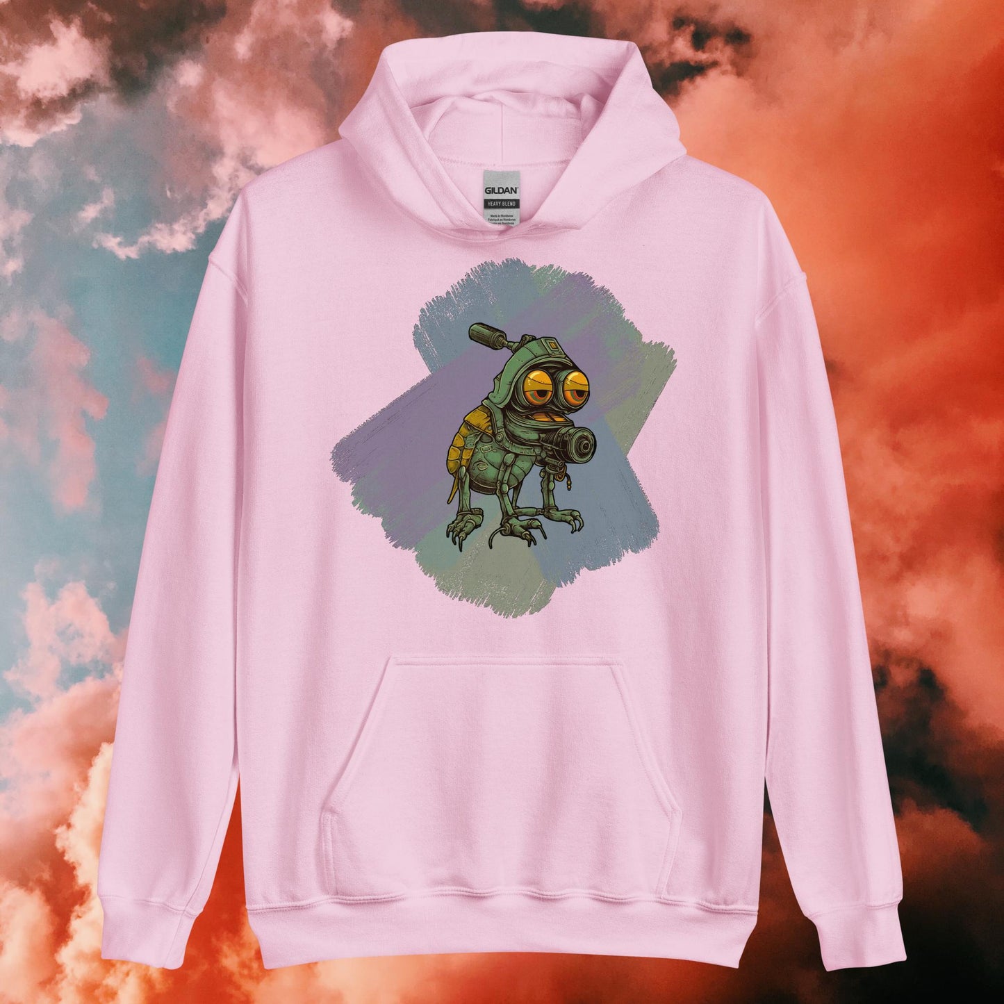 Damen-Kapuzenpullover - niedliches Blechmonster