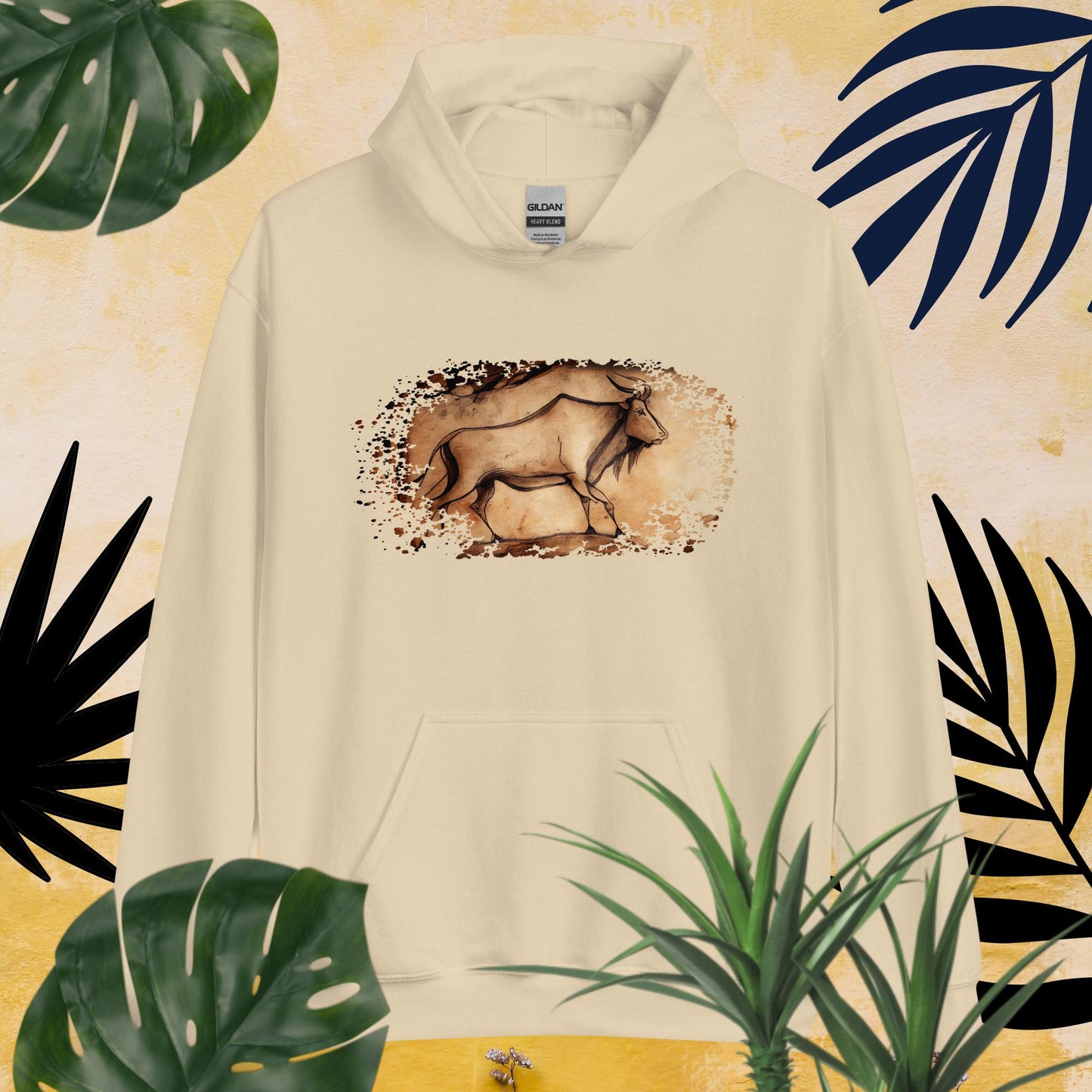 Herren-Kapuzenpullover - Höhlenmalerei