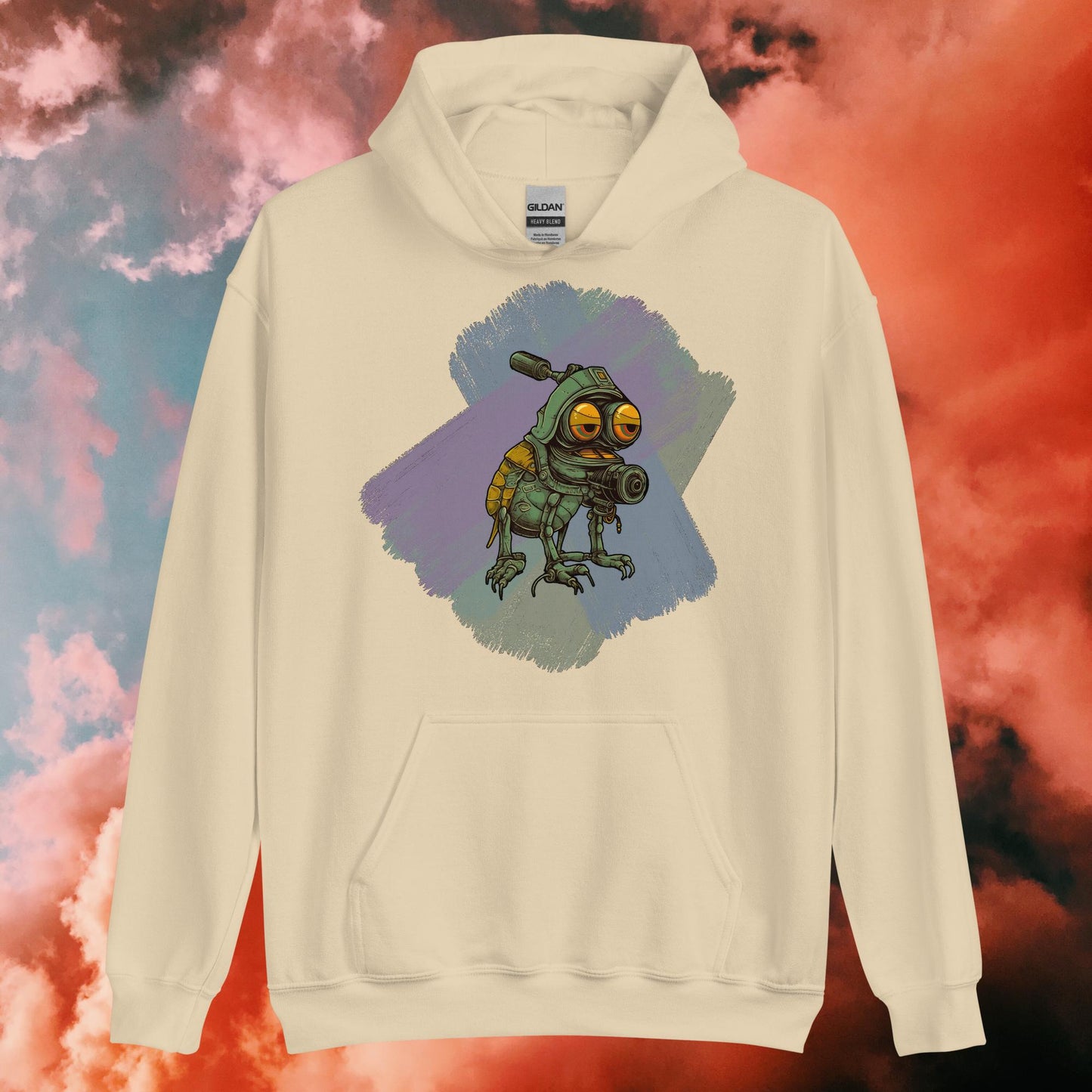 Damen-Kapuzenpullover - niedliches Blechmonster