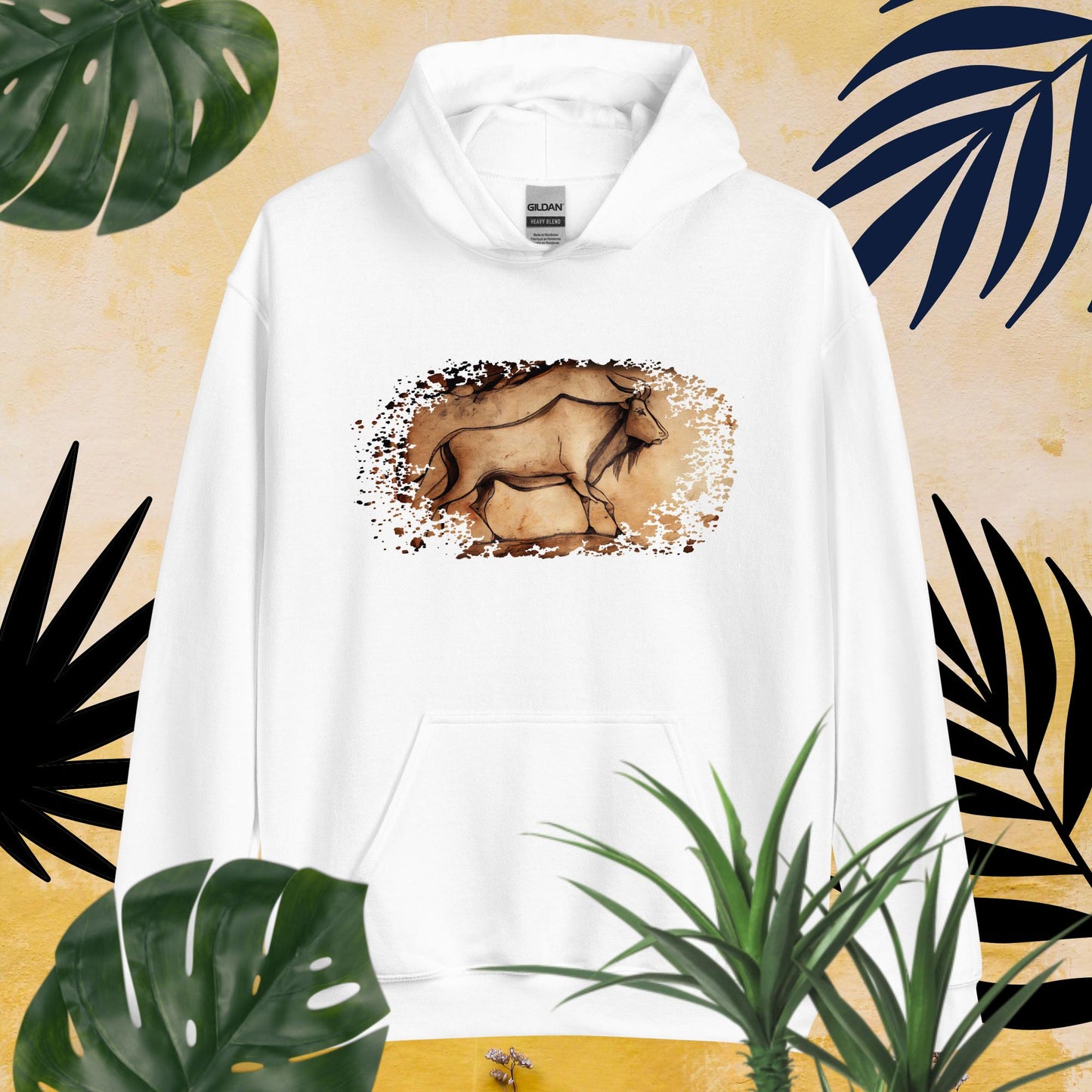 Herren-Kapuzenpullover - Höhlenmalerei