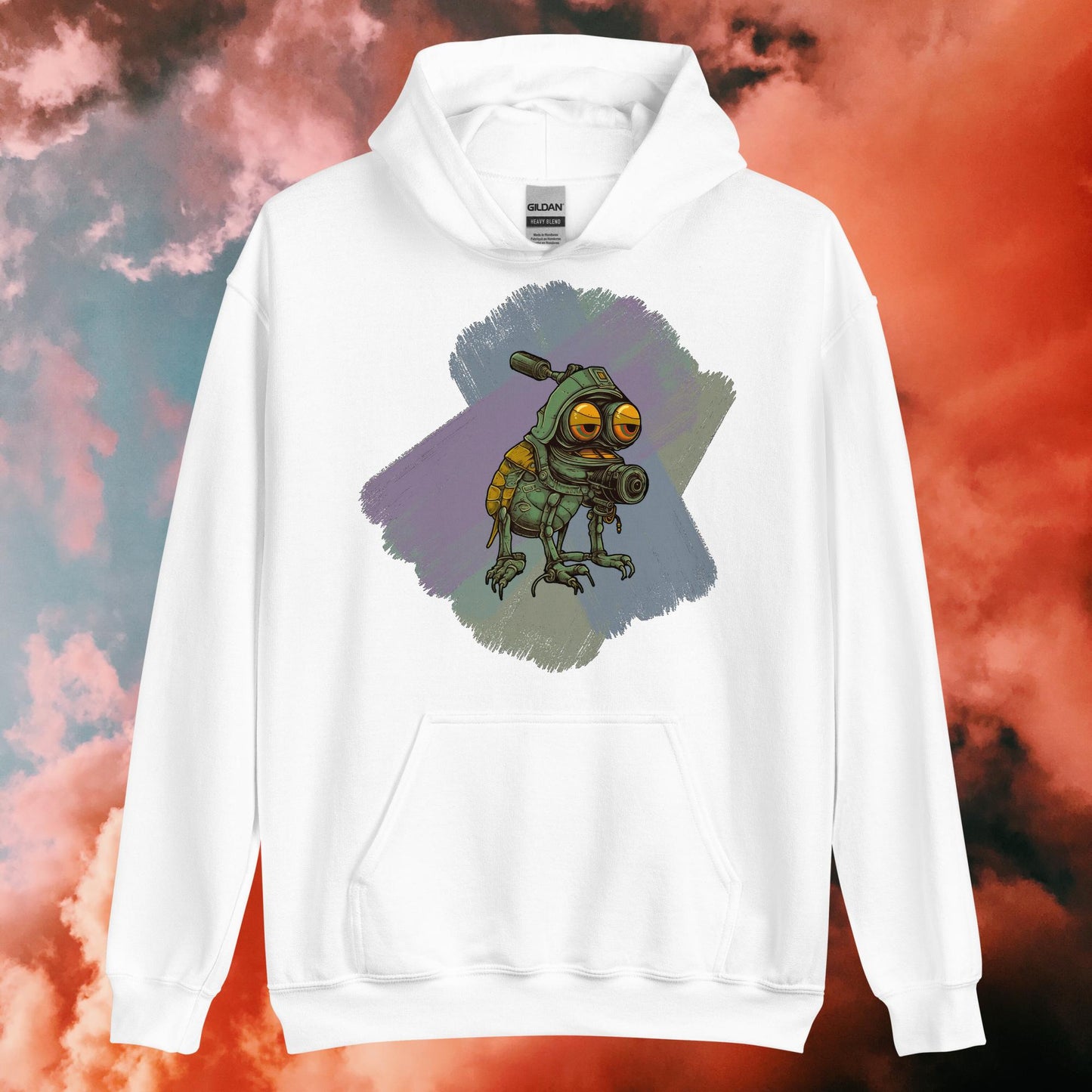 Damen-Kapuzenpullover - niedliches Blechmonster