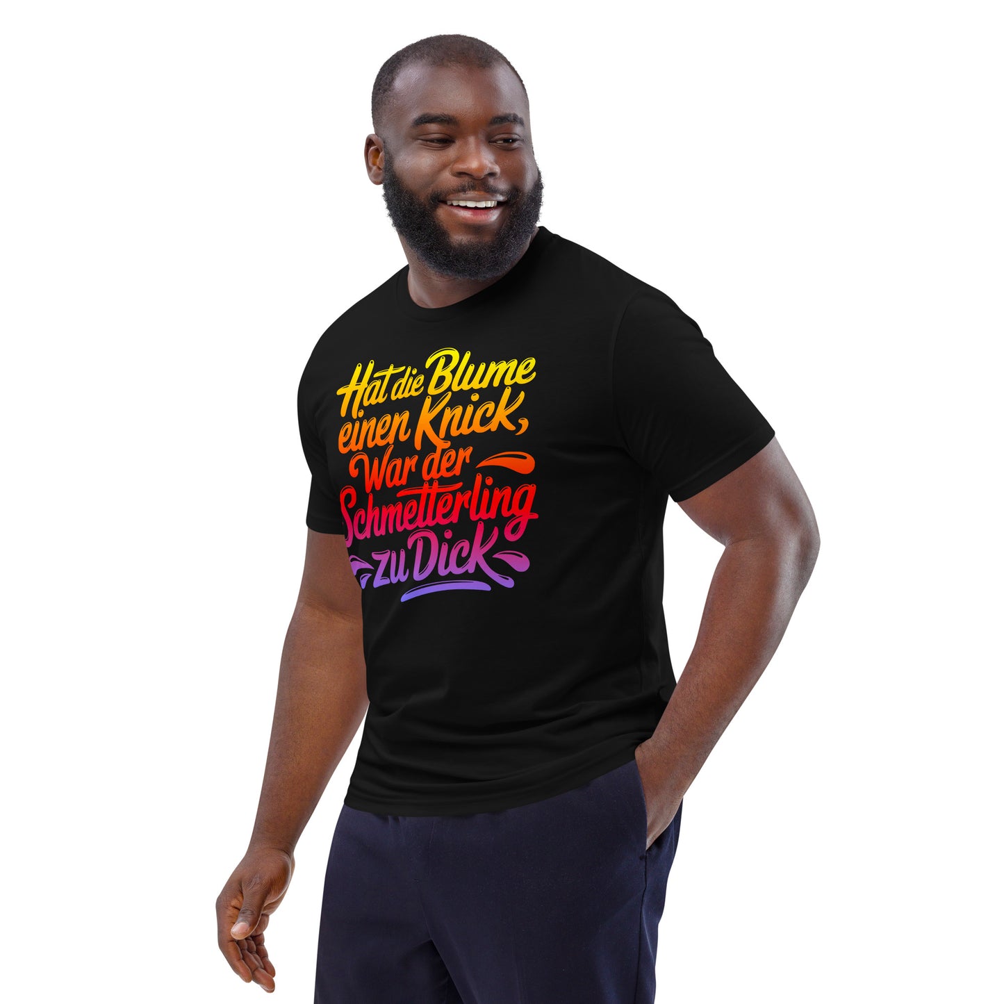 Unisex-Bio-Baumwoll-T-Shirt - dicker Schmetterling