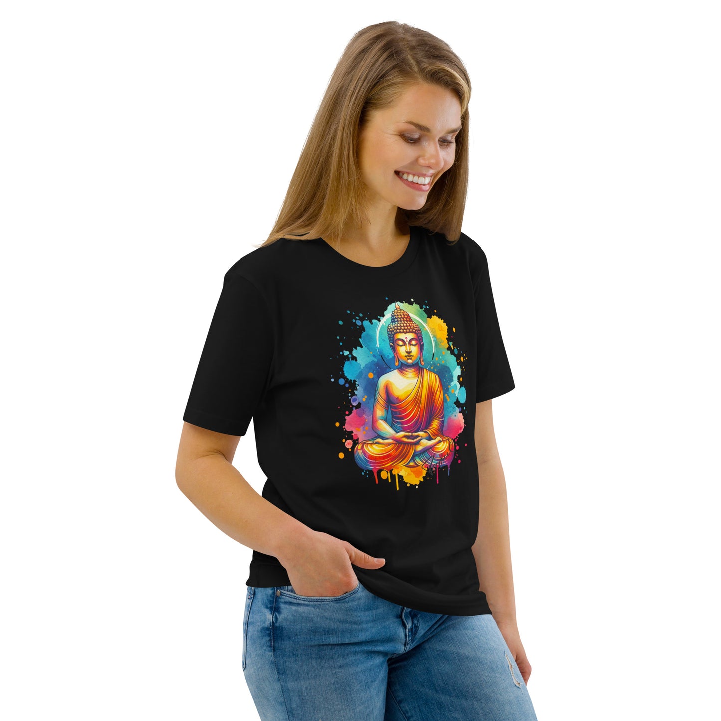 Damen-Bio-Baumwoll-T-Shirt - Buddha Gold