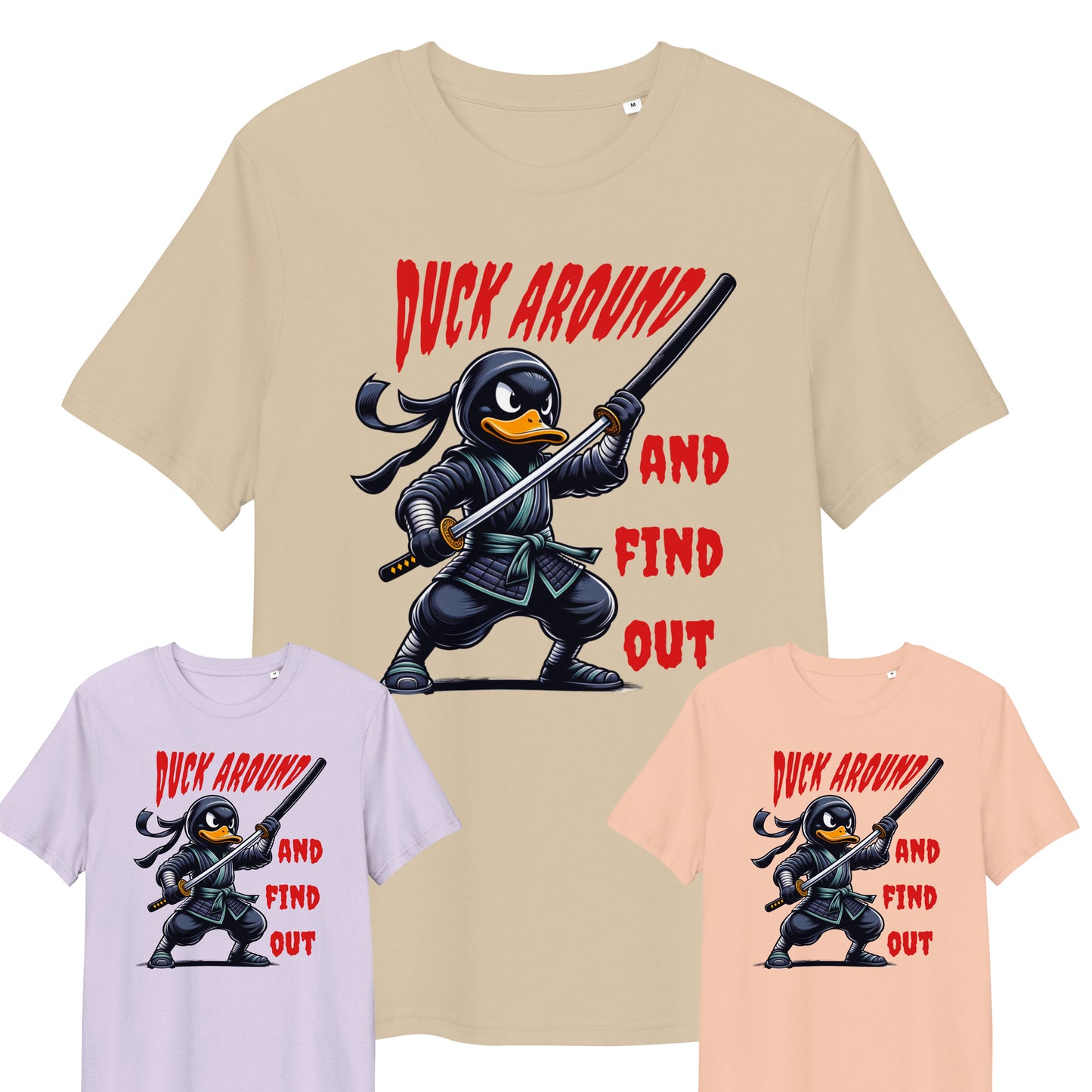 Unisex-Bio-Baumwoll-T-Shirt - Duck around