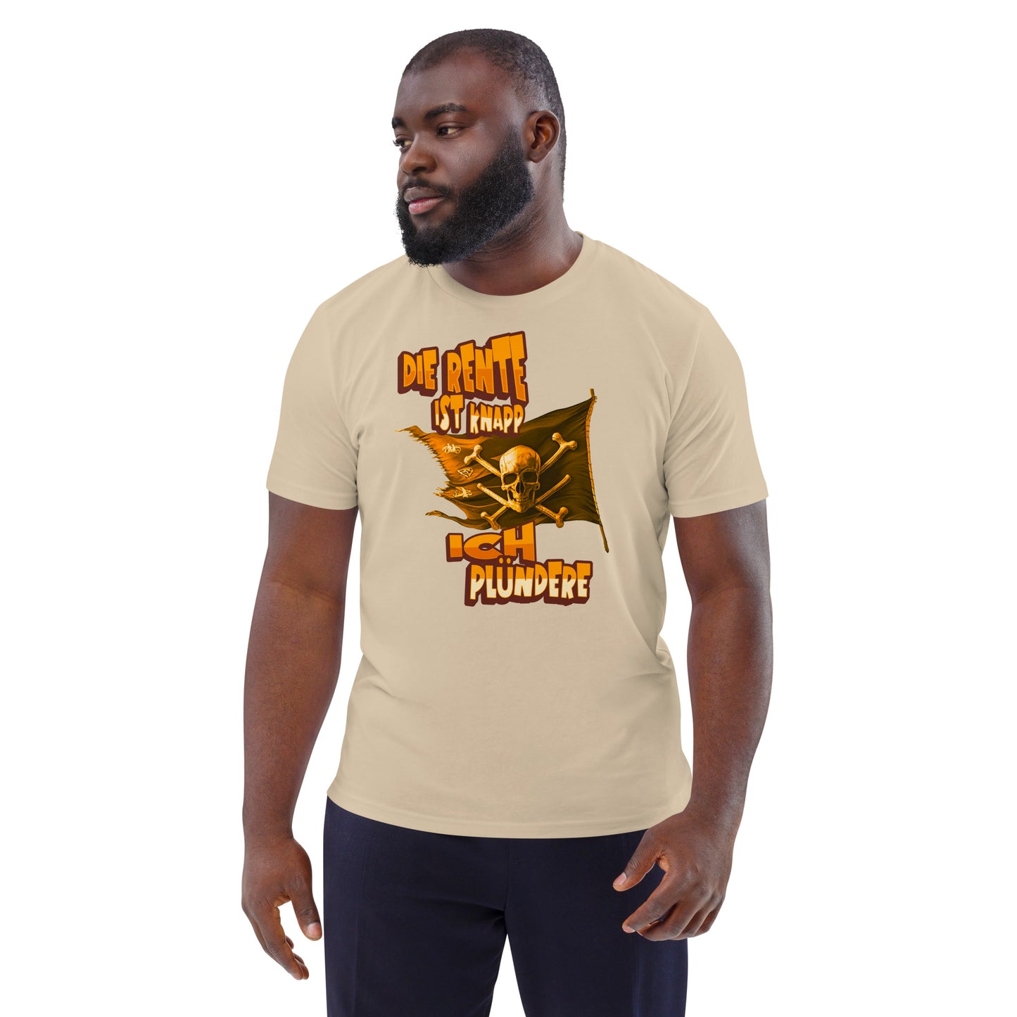 Herren-Bio-Baumwoll-T-Shirt - Die Rente ist knapp