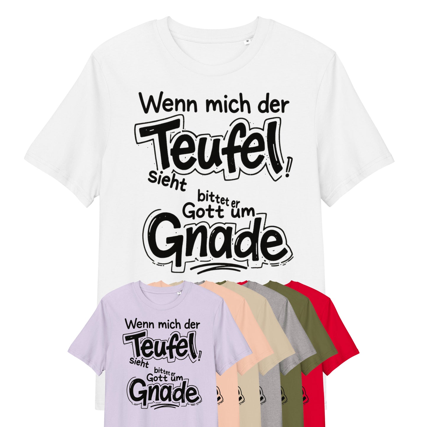 Unisex-Bio-Baumwoll-T-Shirt - Der Teufel sieht mich
