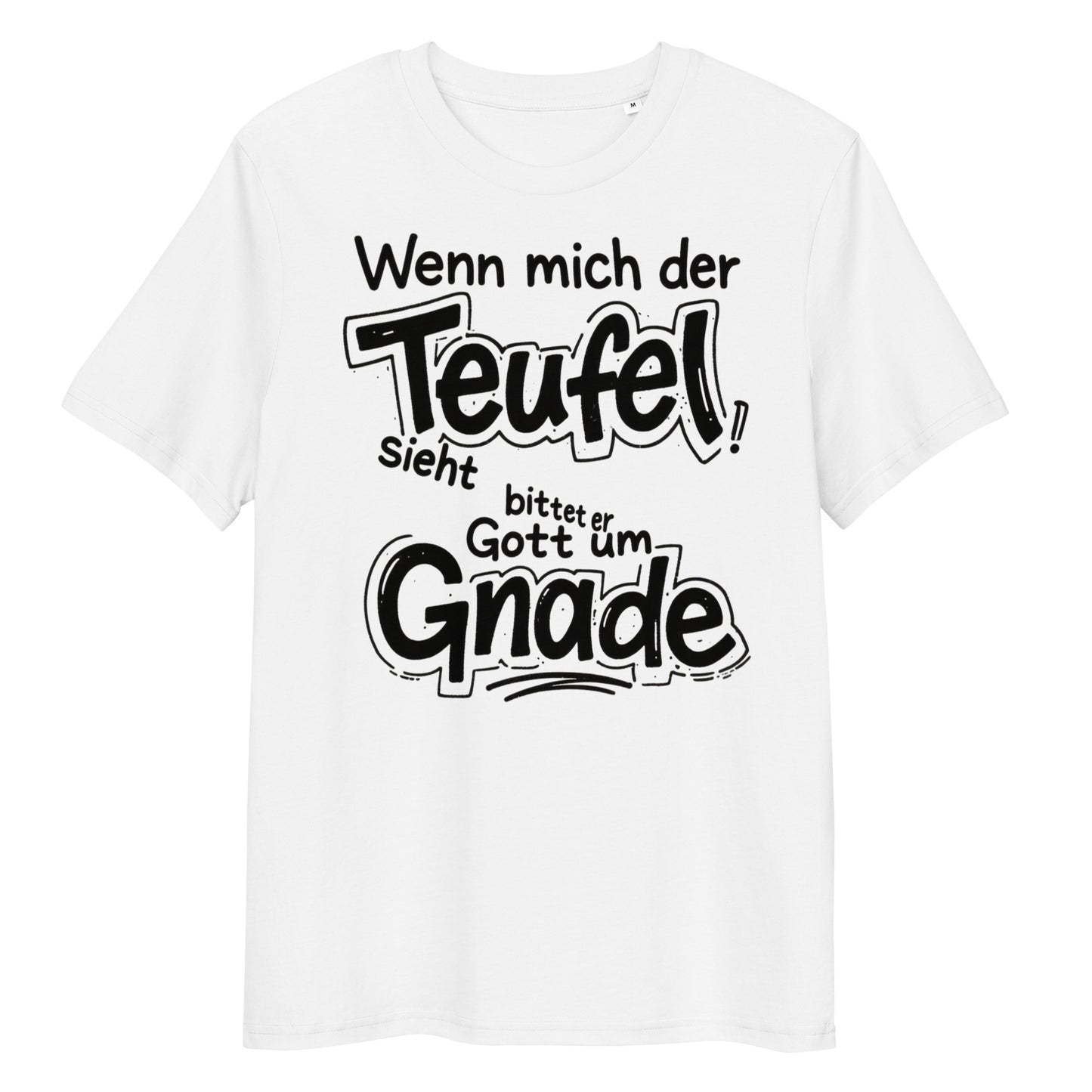 Unisex-Bio-Baumwoll-T-Shirt - Der Teufel sieht mich