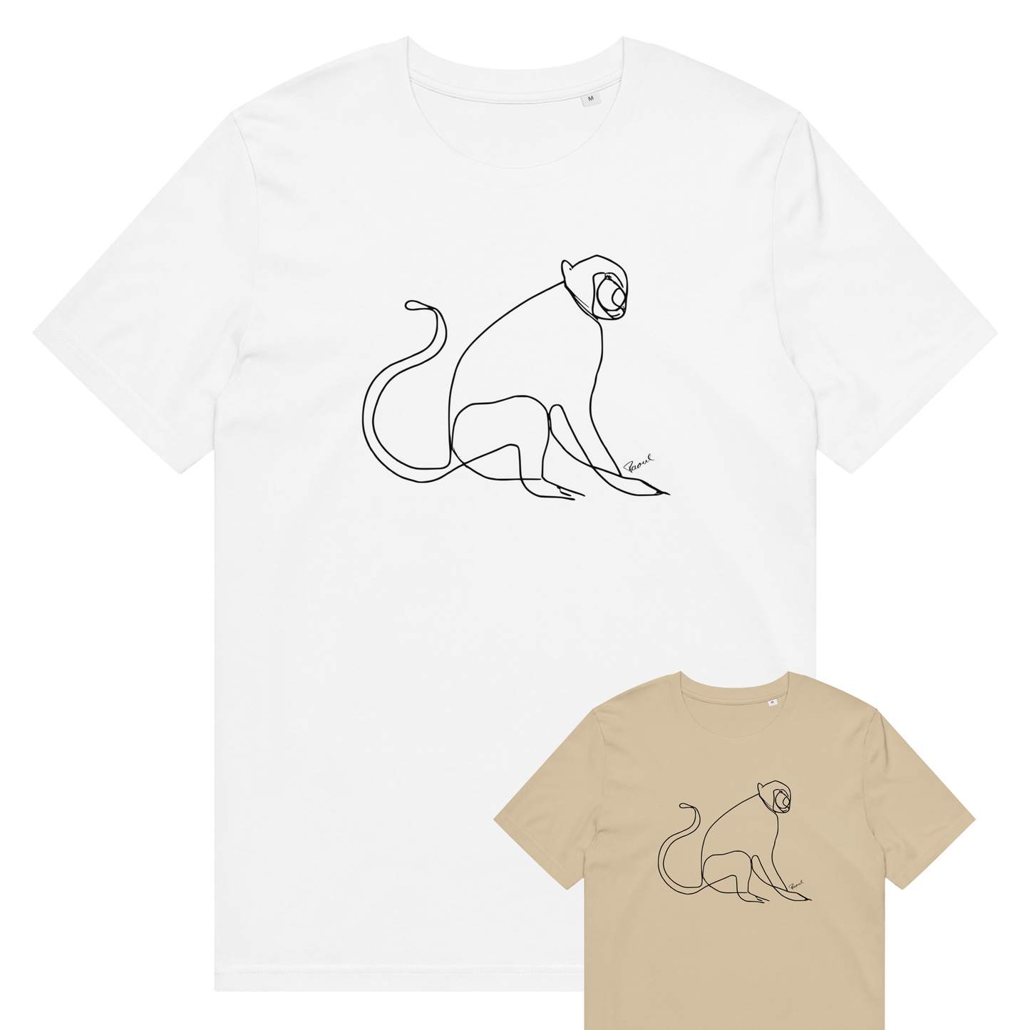 Mittelschweres Unisex Bio-T-Shirt - Affe